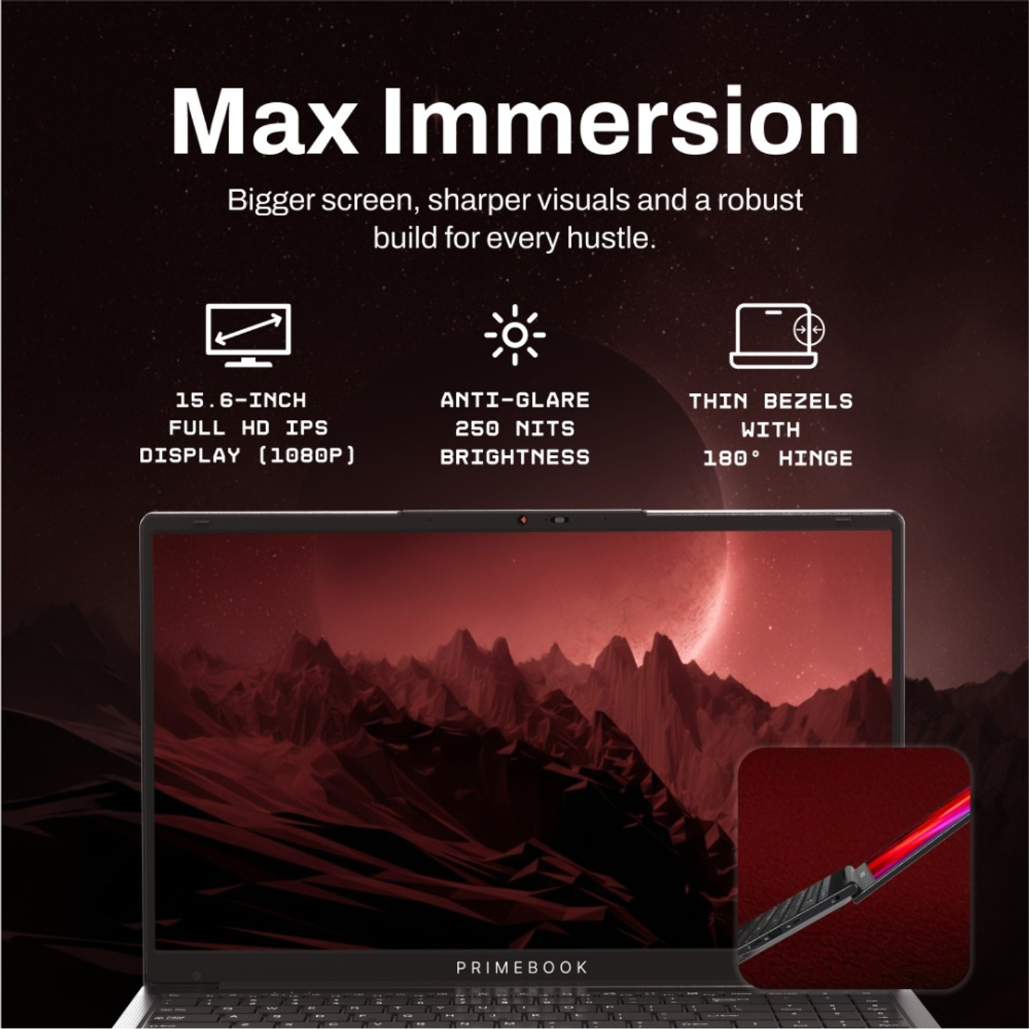 Image of Primebook 2 Max (2026) in-Built AI MediaTek Helio G99 (MT8781) - (8 GB /128 GB /Android 15) PBG9915128#4278C Laptop