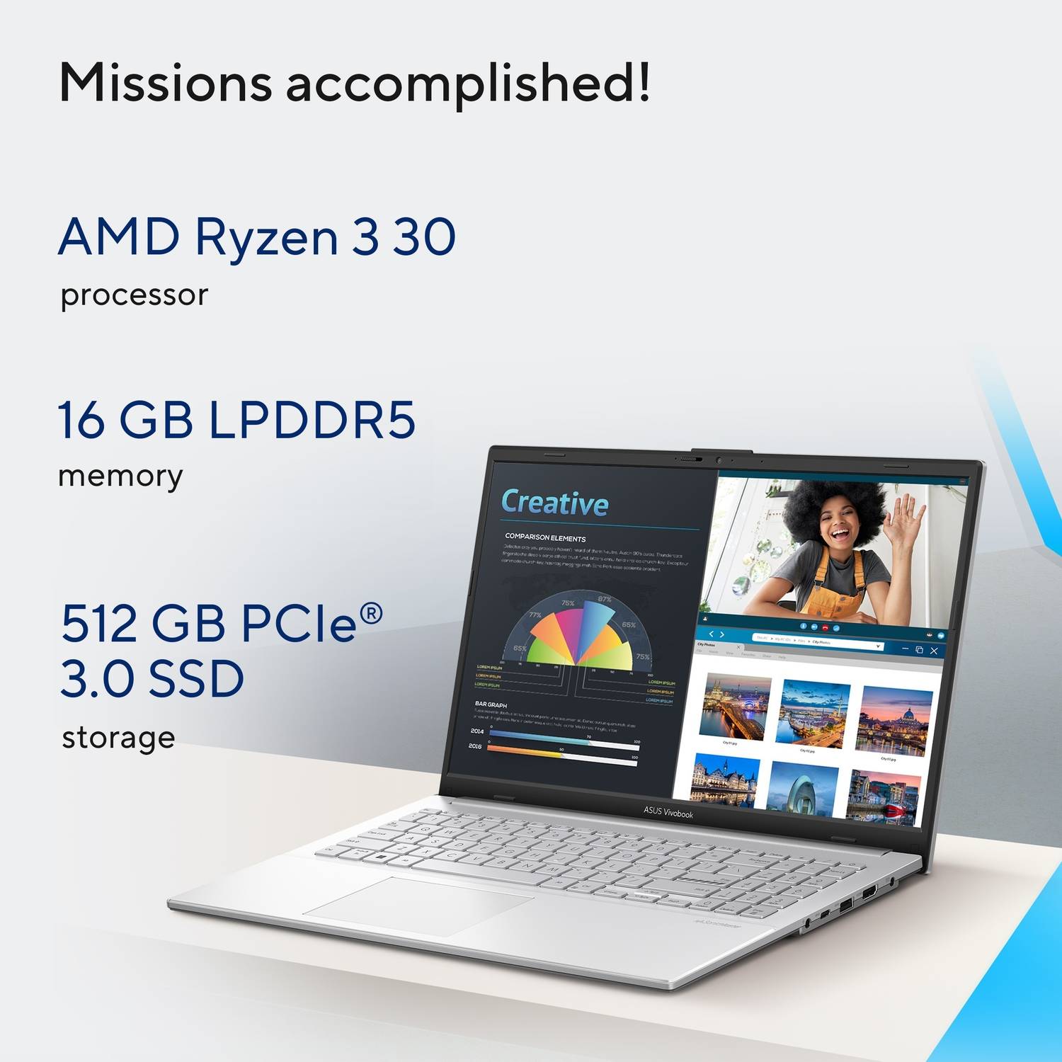 ASUS Vivobook Go 15 AMD Ryzen 3 16GB/512GB SSD - Image 2