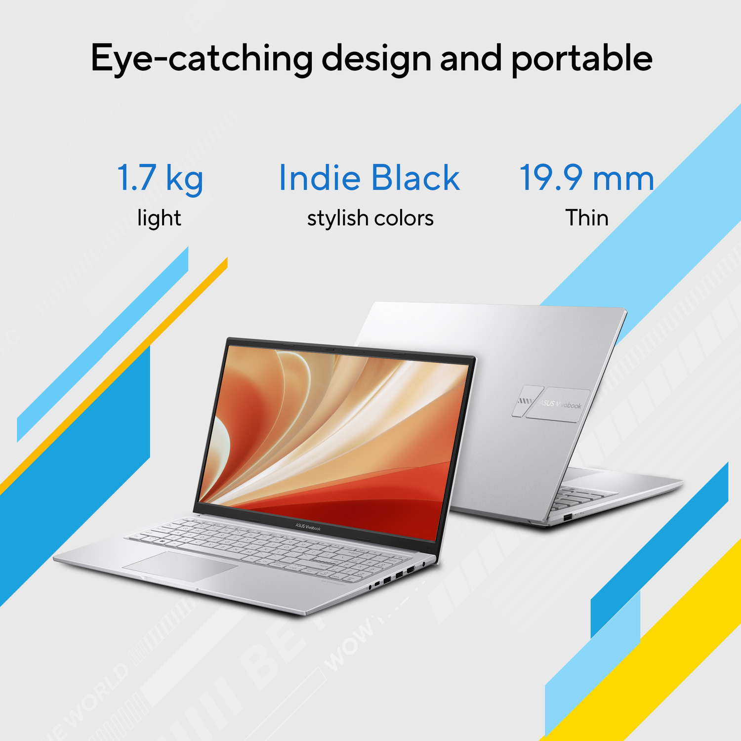 Image of ASUS Vivobook 15 (2025) with Office 2024 + M365 Basic* Intel Core i3 13th Gen - (8 GB /512 GB SSD /Windows 11 Home) X1504VA-D5321WS Thin and Light Laptop