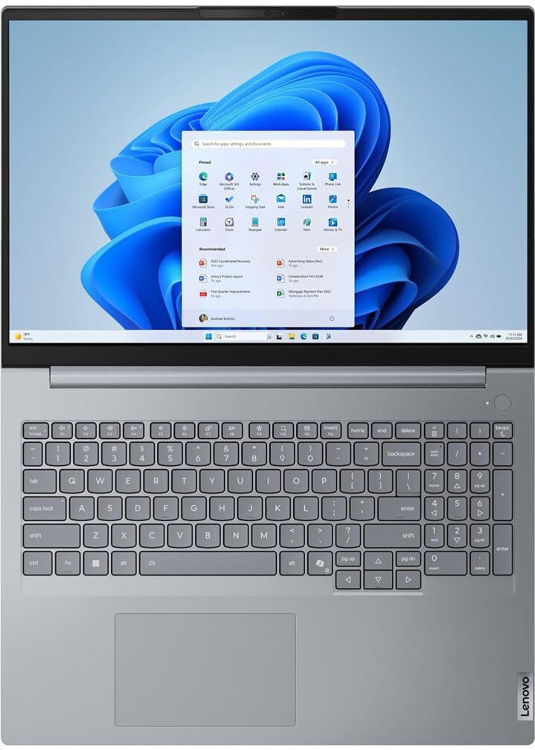Image of Lenovo Intel Core Ultra 9 Intel Core Ultra 9 185H - (16 GB /512 GB SSD /Windows 11 Home) ThinkBook 16 Business Laptop