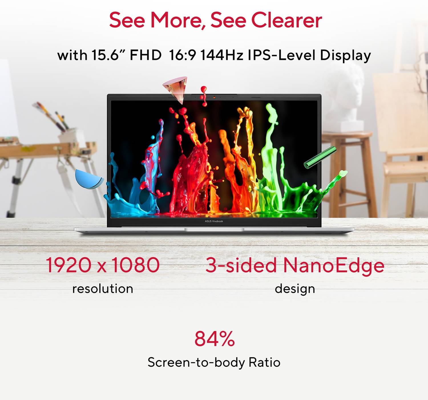ASUS Vivobook Pro 15 Creator Laptop AMD Ryzen 5 5600HS - Image 3