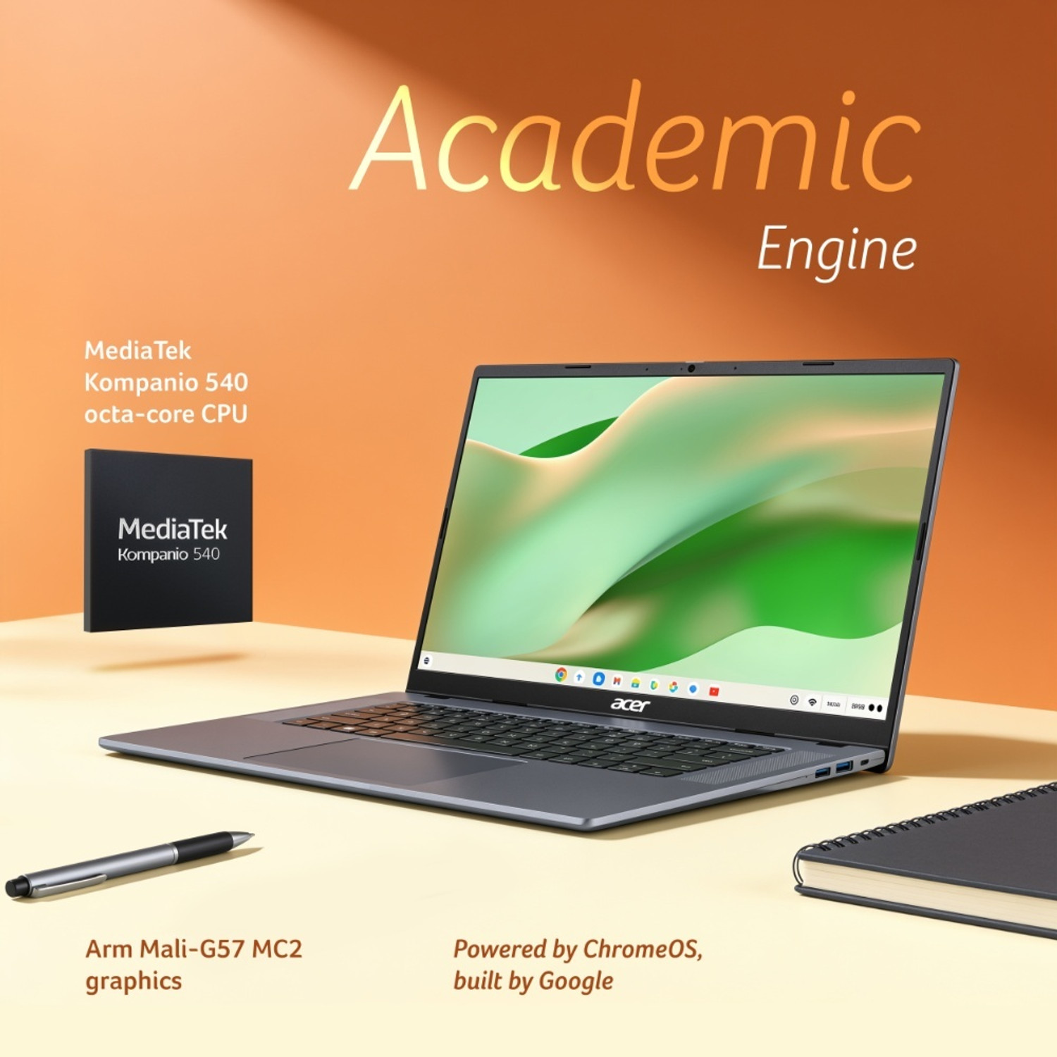Image of Acer Chromebook MediaTek Kompanio 540 - (4 GB /128 GB EMMC Storage /Chrome OS) CB315-8H Chromebook