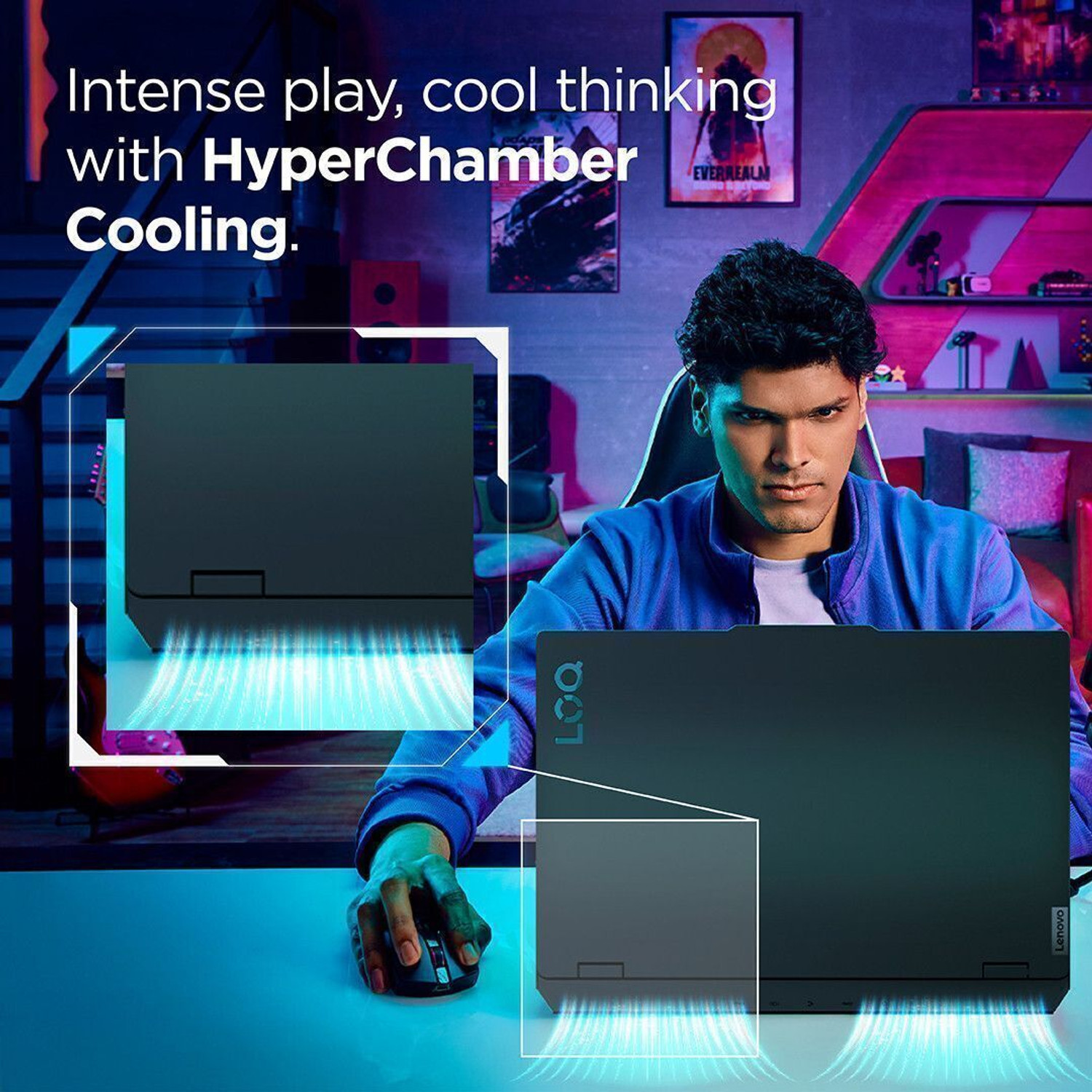 Image of Lenovo LOQ Intel Core i5 13th Gen 13450HX - (16 GB /512 GB SSD /Windows 11 Home /6 GB Graphics /NVIDIA GeForce RTX 3050) LOQ 15IRX9D2 Gaming Laptop