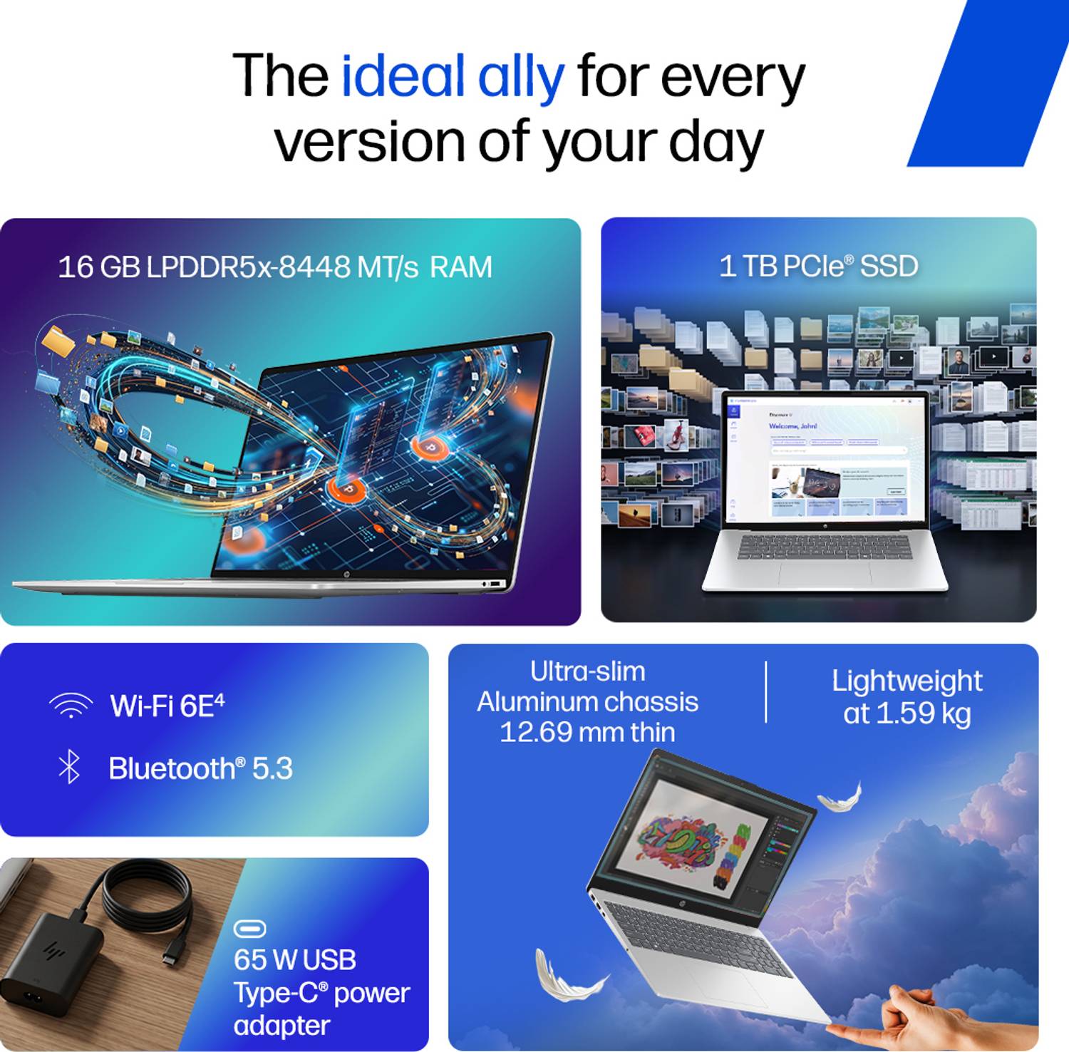 HP Omnibook 5 2K OLED Snapdragon X 16GB 1TB SSD - Image 2