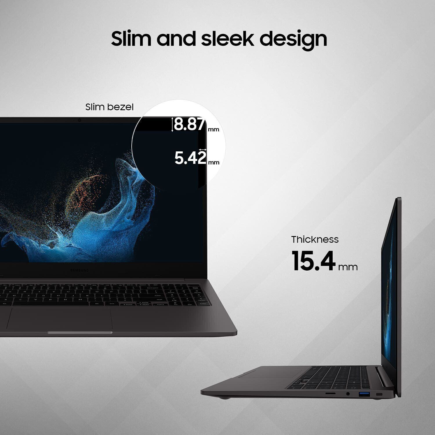 Image of Samsung Galaxy Book2 Intel Core i5 12th Gen 1235U - (8 GB /256 GB SSD /Windows 11 Home) NP750XED-KB1IN Thin and Light Laptop