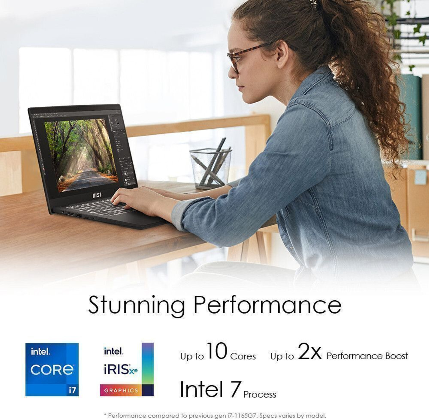 Image of MSI Modern 14 Intel Core i7 12th Gen 1255U - (16 GB /512 GB SSD /Windows 11 Home) Modern 14 C12MO Business Laptop