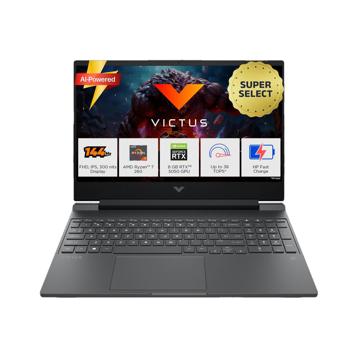 HP Victus AI AMD Ryzen 7 15-fb3185AX Gaming Laptop - Image 1