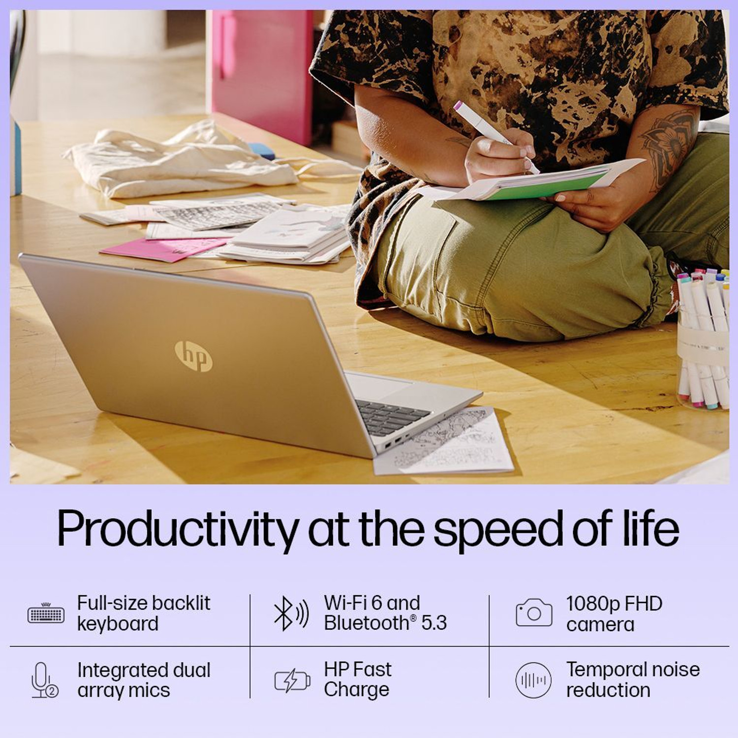 Image of HP Intel Core i3 12th Gen 1215U - (8 GB /512 GB SSD /Windows 11 Home) 15-fd0063TU Thin and Light Laptop