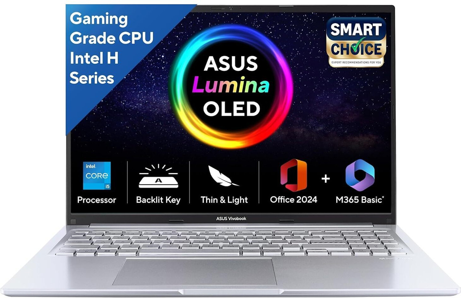 Image of ASUS ASUS Vivobook 16 Intel Core i5 13th Gen 13420H - (16 GB /512 GB SSD /Windows 11 Home) X1605VA-SH1952WS Thin and Light Laptop