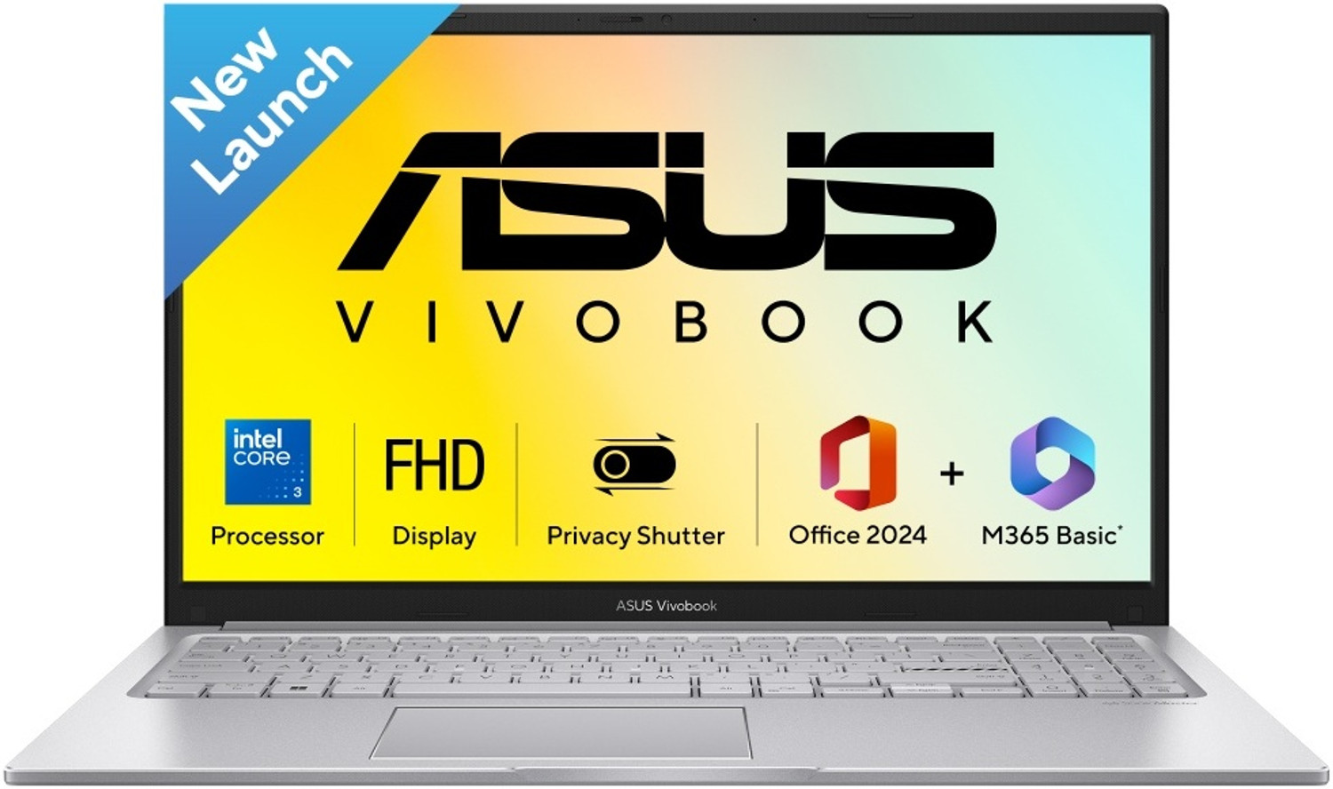 Image of ASUS Vivobook 15 (2026) Intel Core 3 100U - (8 GB /512 GB SSD /Windows 11 Home) X1504VAP-IN005WS Thin and Light Laptop