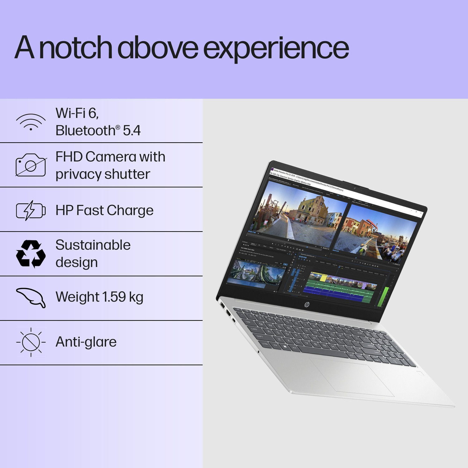 Image of HP 15s Metal Intel Core i3 13th Gen 1315U - (8 GB /512 GB SSD /Windows 11 Home) 15-hr0005TU Thin and Light Laptop