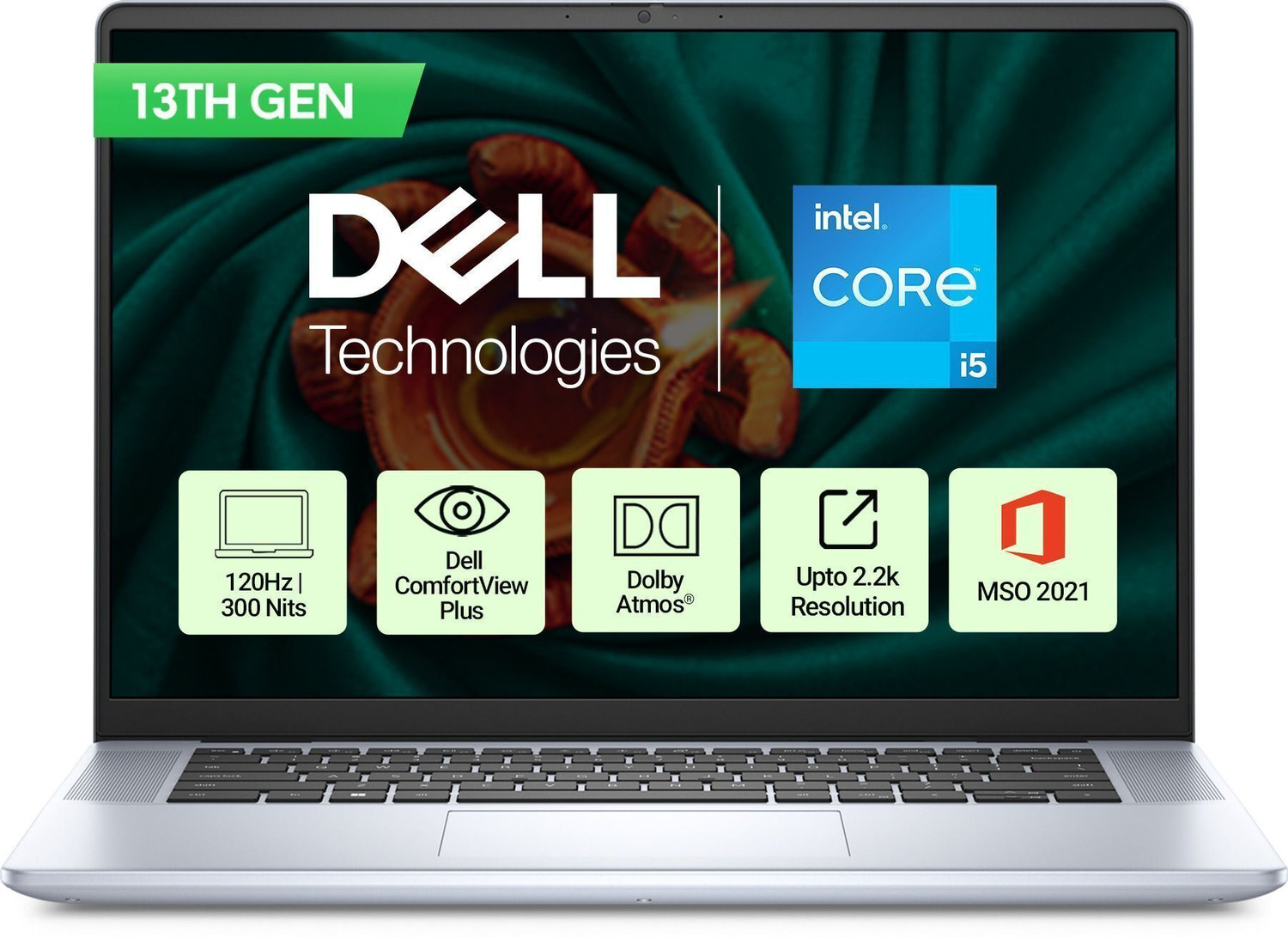 Image of DELL Inspiron Intel Core i5 13th Gen 13420H - (16 GB /512 GB SSD /Windows 11 Home) 7640 Laptop