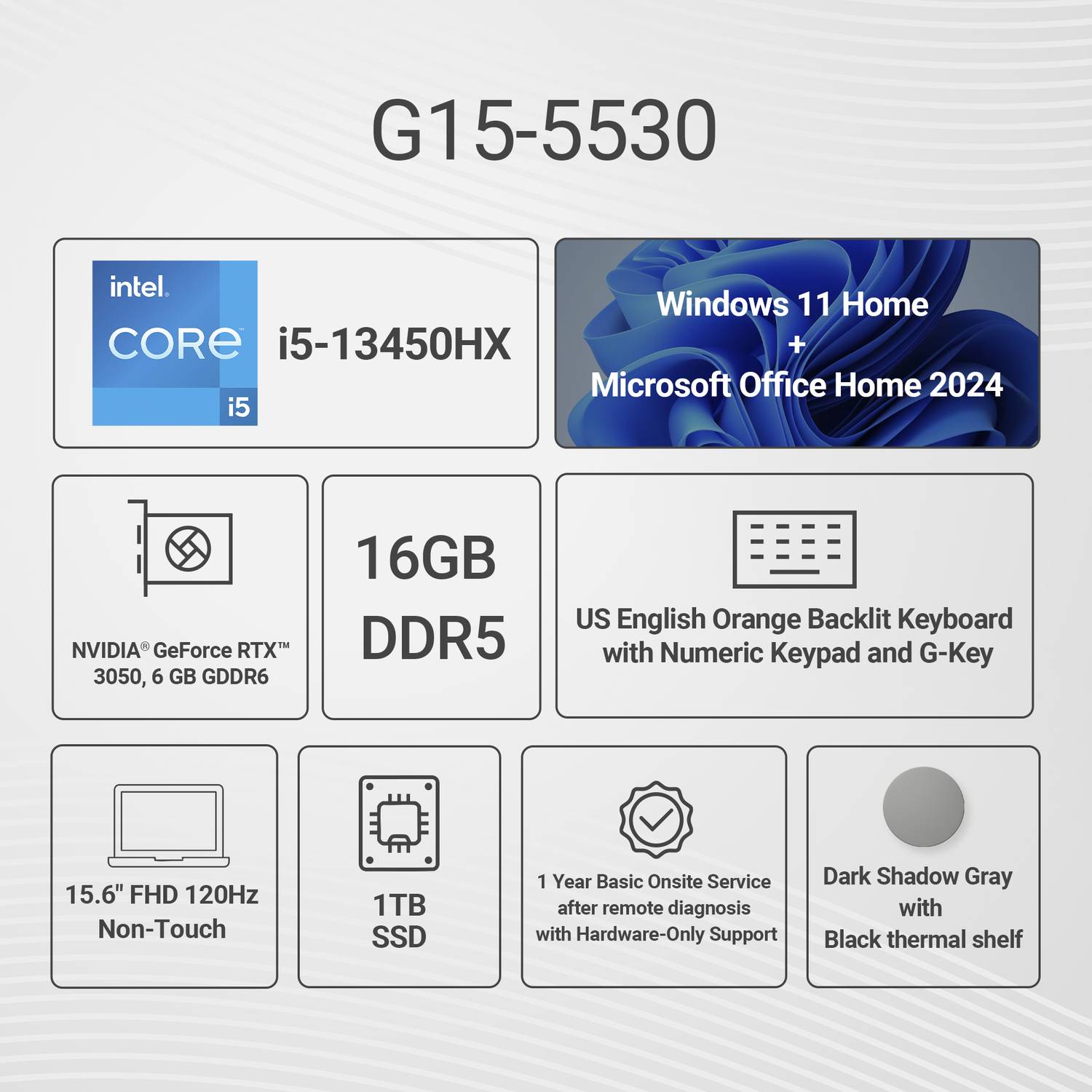 DELL G15 5530 Gaming Laptop Intel Core i5 13th Gen 13450HX - Image 2