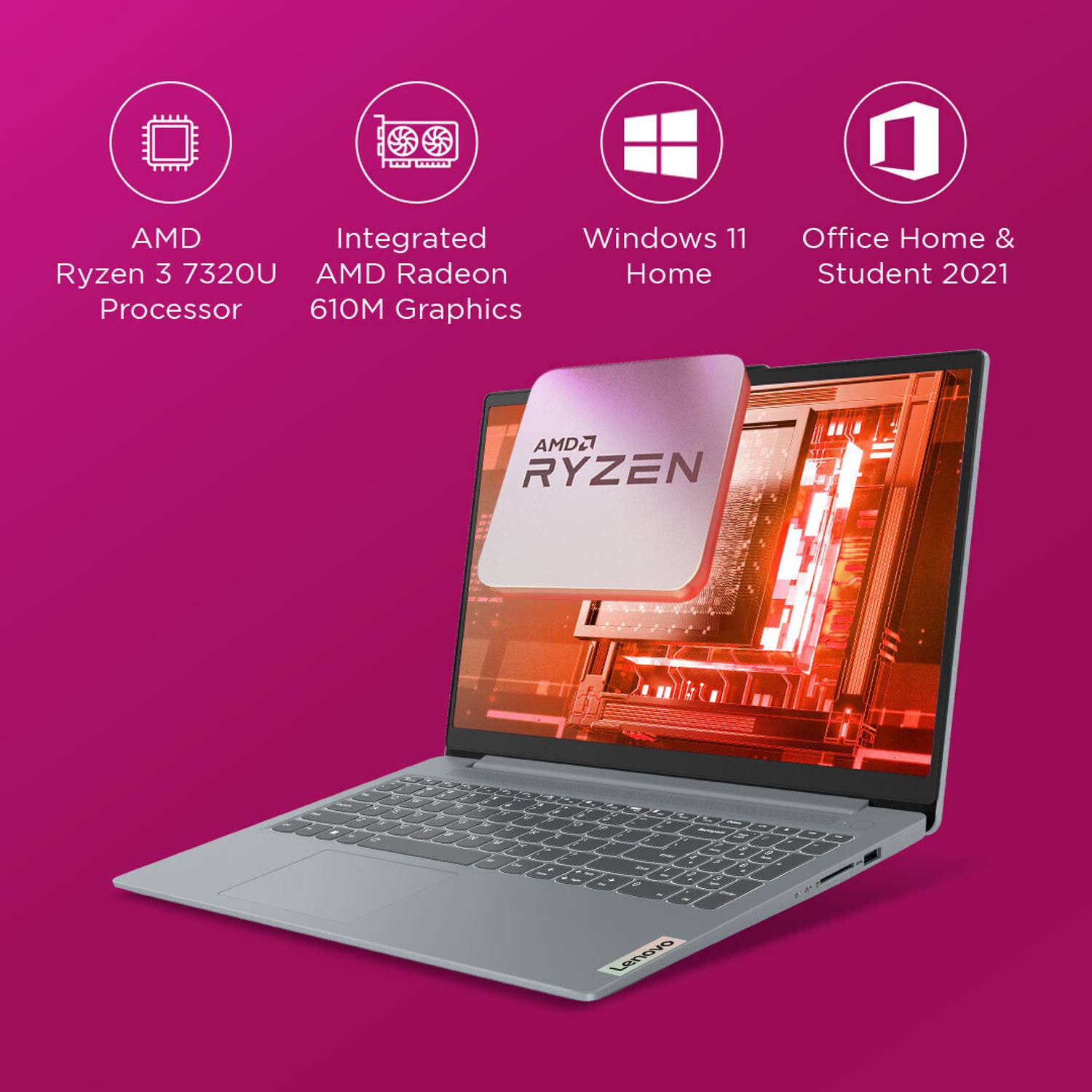 Lenovo IdeaPad Slim 3 15AMN8 AMD Ryzen 3 7320U - Image 3