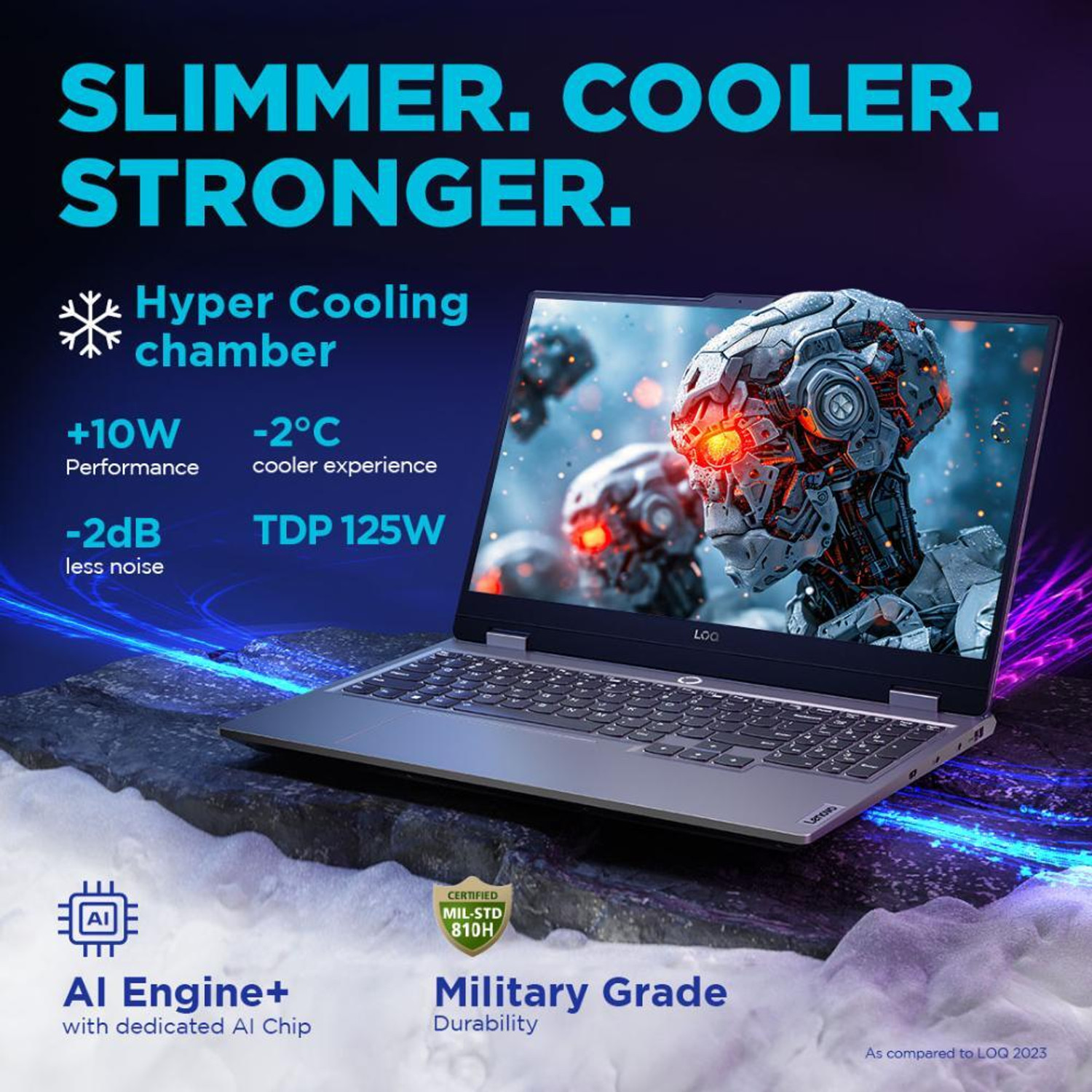 Image of Lenovo LOQ Intel Core i5 13th Gen 13450HX - (16 GB /512 GB SSD /Windows 11 Home /6 GB Graphics /NVIDIA GeForce RTX 3050 /144 Hz /95 W) LOQ 15IRX9D202 / 15IRX902 Gaming Laptop