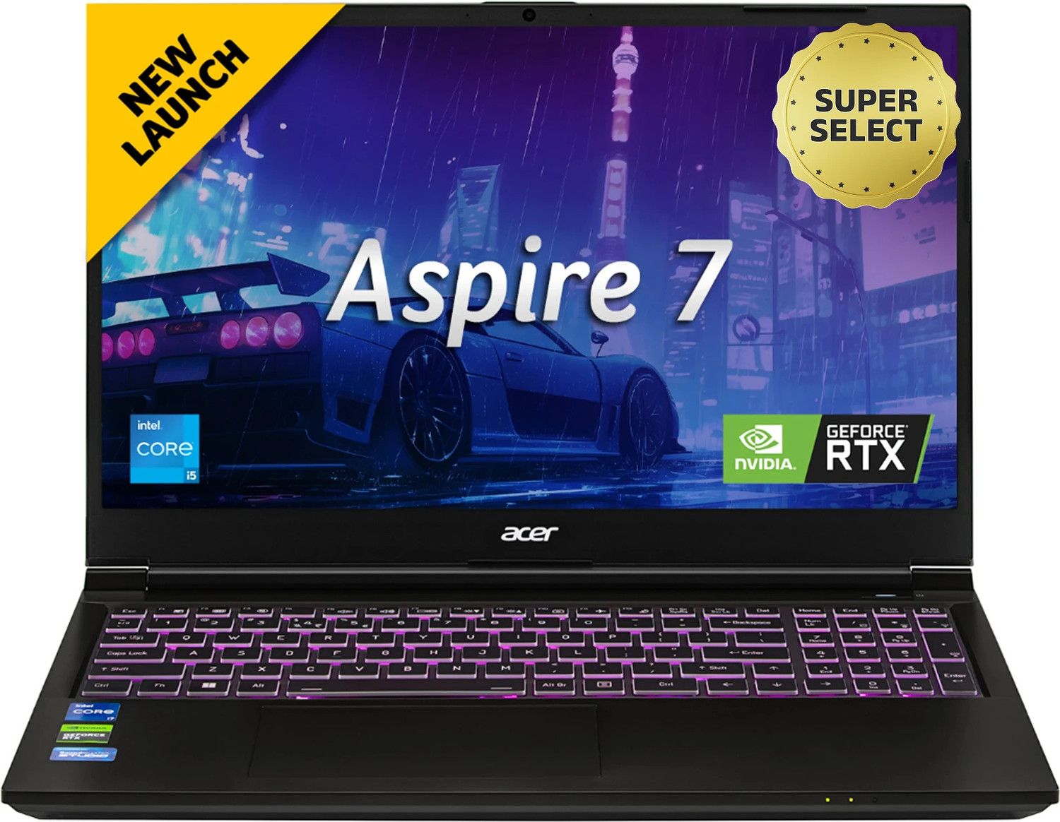 Image of Acer Aspire 7 Intel Core i7 13th Gen 13620H - (16 GB /512 GB SSD /Windows 11 Home /6 GB Graphics /NVIDIA GeForce RTX 3050 /144 Hz) A715-79G Gaming Laptop