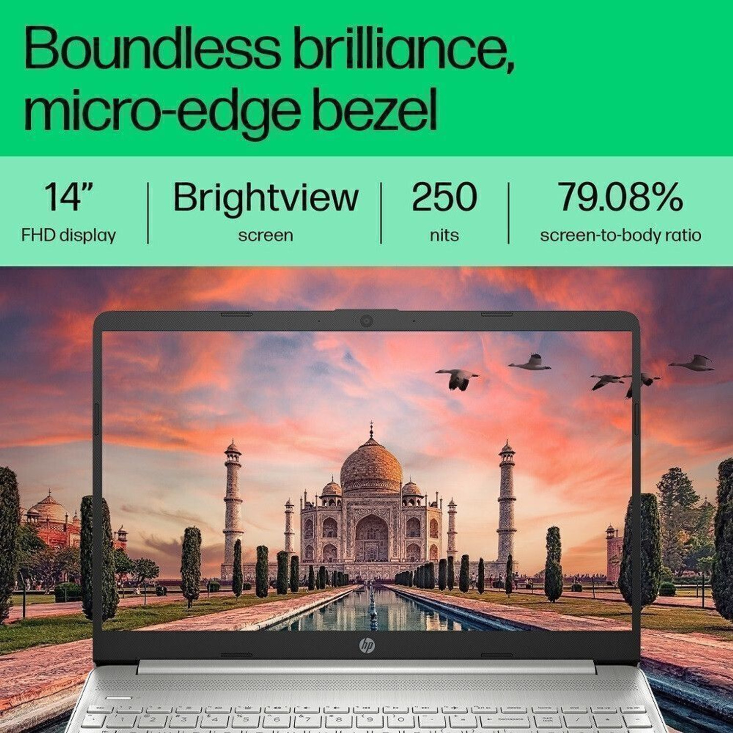 Image of HP 14s AMD Ryzen 5 Quad Core 5500U - (16 GB /512 GB SSD /Windows 11 Home) fy1003AU Thin and Light Laptop