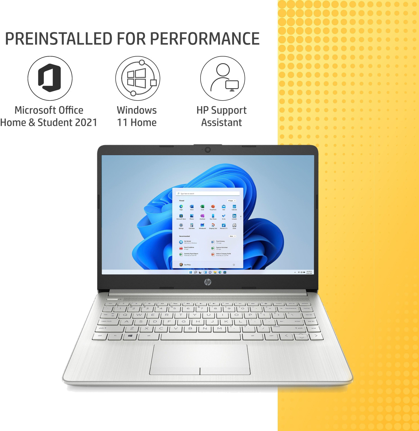 Image of HP 14s Intel Core i3 11th Gen 1115G4 - (8 GB /512 GB SSD /Windows 11 Home) 14s-ef1002tu Thin and Light Laptop with inbuilt 4G LTE