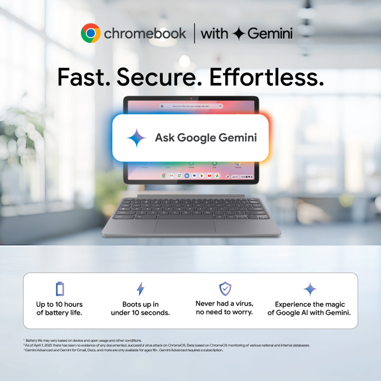 Image of Lenovo MediaTek MediaTek Kompanio 838 - (4 GB /64 GB EMMC Storage /Chrome OS) Chromebook Duet 11M889 Chromebook