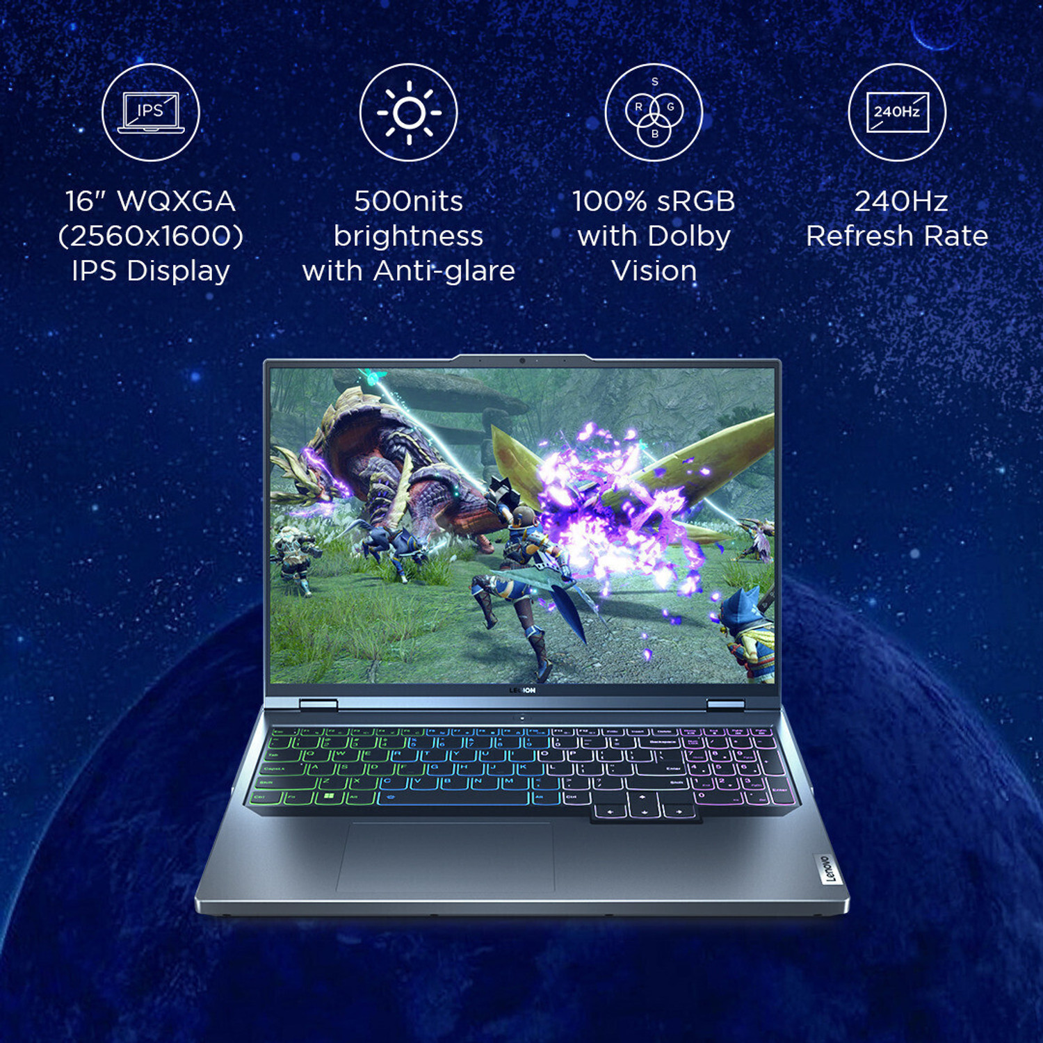 Image of Lenovo Legion Pro 5 Intel Core i7 13th Gen 13700HX - (16 GB /1 TB SSD /Windows 11 Home /8 GB Graphics /NVIDIA GeForce RTX 4060) 16IRX8 Gaming Laptop