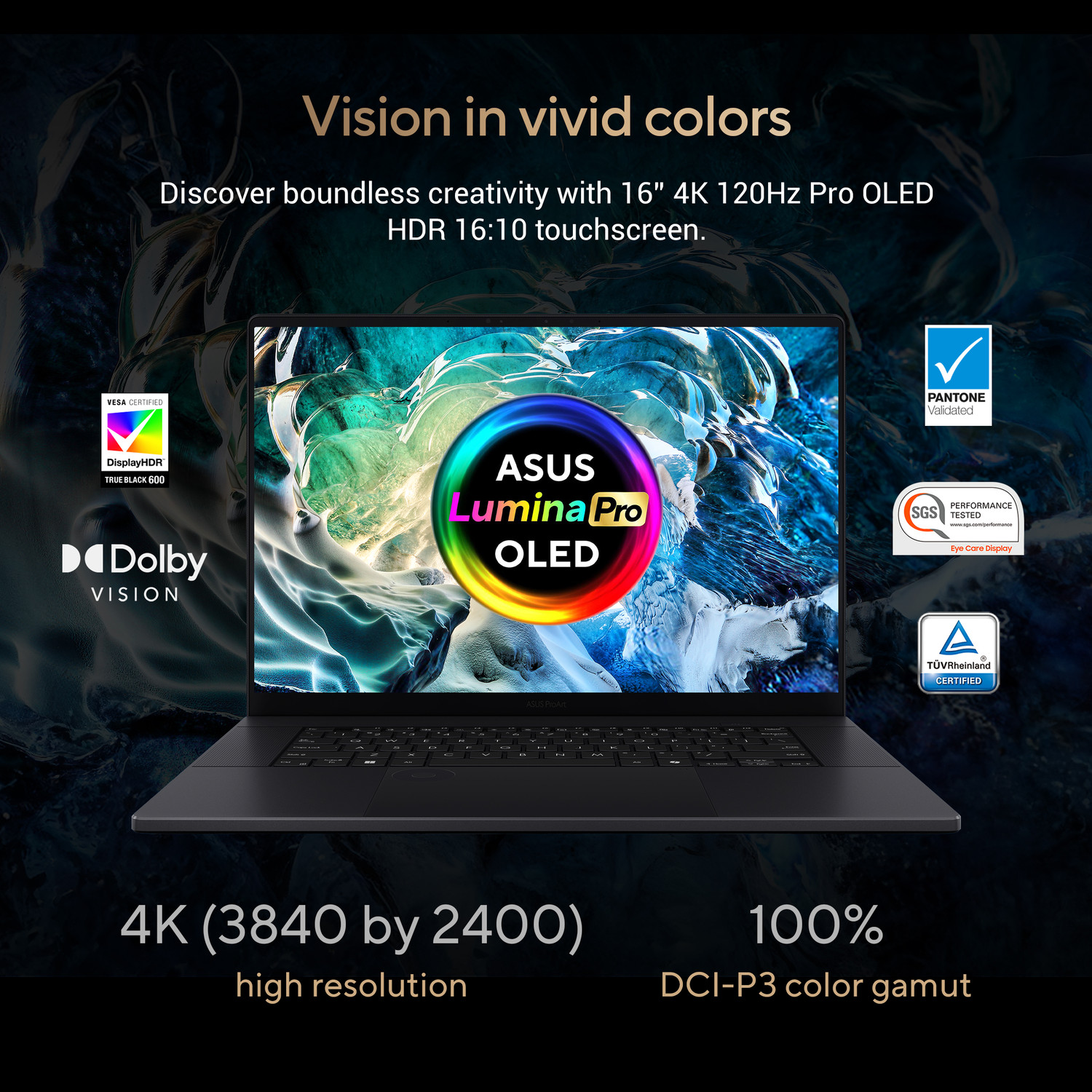 Image of ASUS ProArt P16 (2025) for Creator with Touch Screen, MSO 2024 + M365 Basic ,AI PC AMD Ryzen AI 9 HX 12 Core 370HX - (64 GB /2 TB SSD /Windows 11 Home /24 GB Graphics /AMD Radeon NVIDIA GeForce RTX 5090 /120 GHz) H7606WX-SE028WS Gaming Laptop