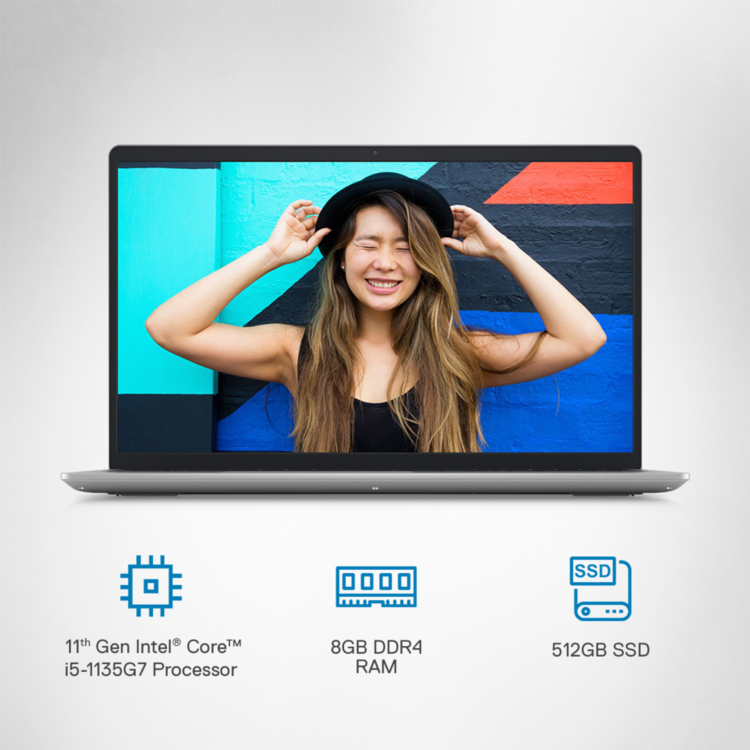 Image of DELL Inspiron Intel Core i5 11th Gen 1135G7 - (8 GB /512 GB SSD /Windows 11 Home) New Inspiron 15 3000 Thin and Light Laptop