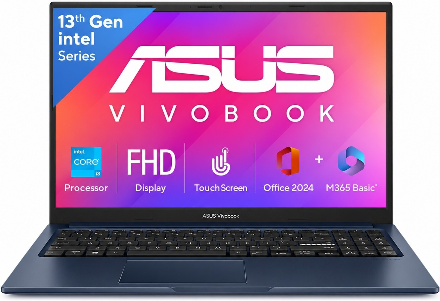 Image of ASUS Vivobook 15 Touchscreen, Backlit Keyboard, Intel Core i3 13th Gen 1315U - (16 GB /512 GB SSD /Windows 11 Home) X1504VA-E83959WS Laptop