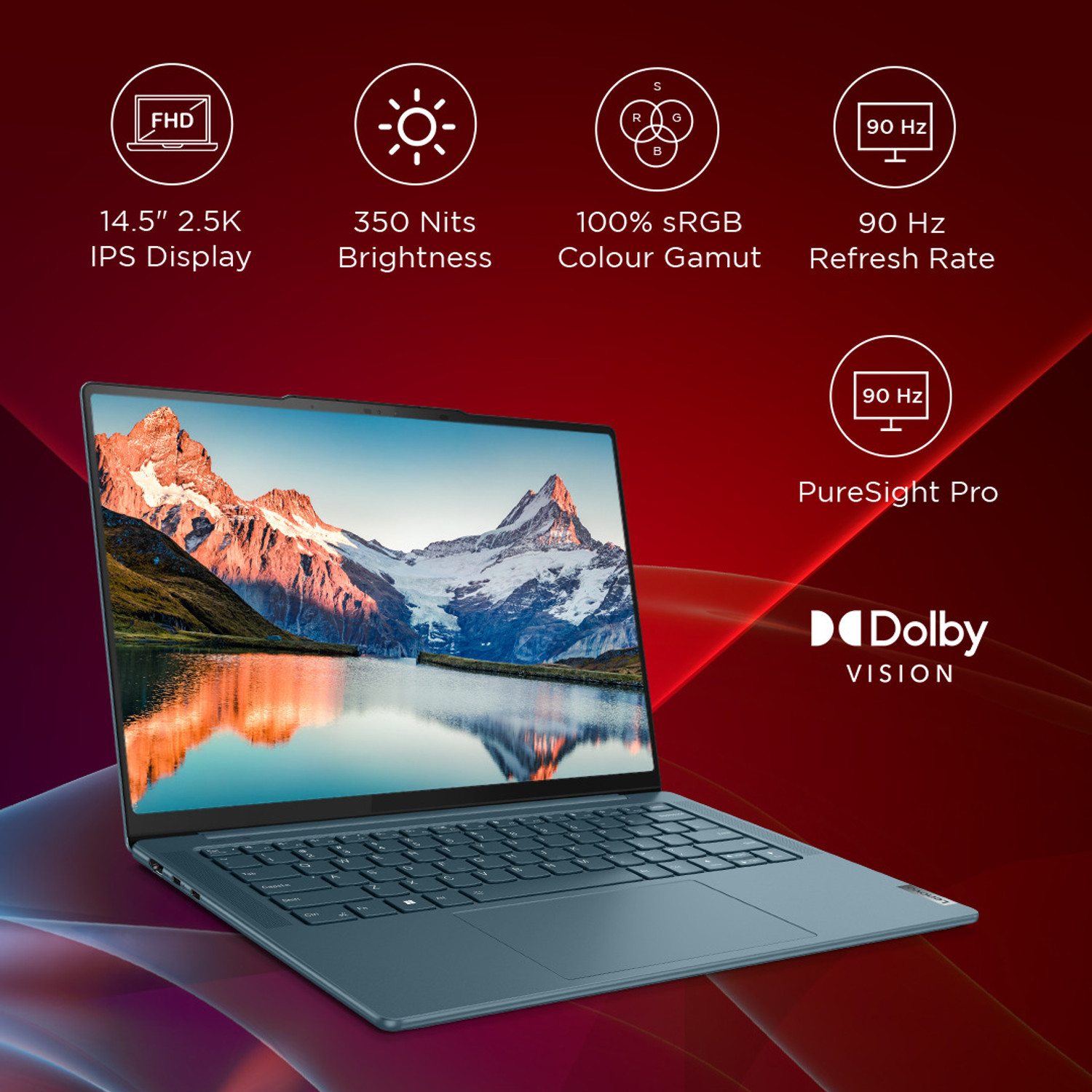 Image of Lenovo Yoga Pro 7 Creator Intel Evo Intel Core i7 13th Gen 13700H - (16 GB /1 TB SSD /Windows 11 Home) 14IRH8 Thin and Light Laptop (14.5 Inch, Tidal Teal, 1.49 Kg, With MS Office)