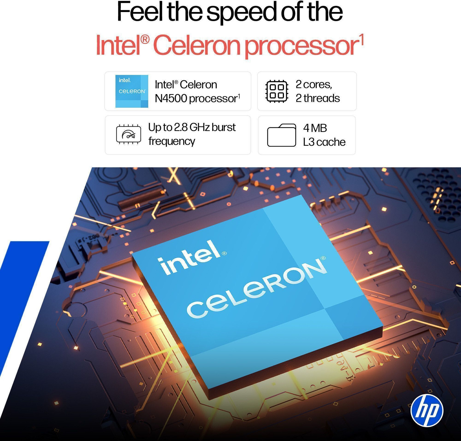 Image of HP Intel Celeron Dual Core N4500 - (8 GB /512 GB SSD /Windows 11 Home) 14s-dq3149TU / 14s-dq3141TU Thin and Light Laptop