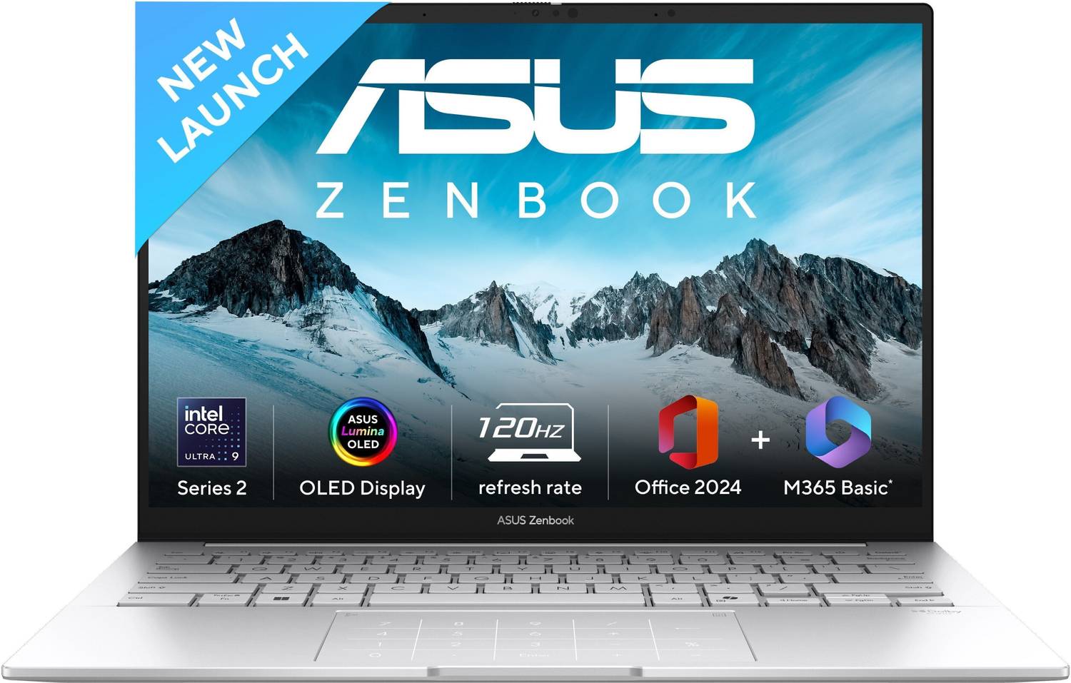 ASUS Zenbook 14 OLED (2025) with Office 2024 + M365 Basic*, AI PC, Full Metal Body, Intel Core Ultra 9 285H - (32 GB/1 TB SSD/Windows 11 Home) UX3405CA-PZ349WS Thin and Light Laptop