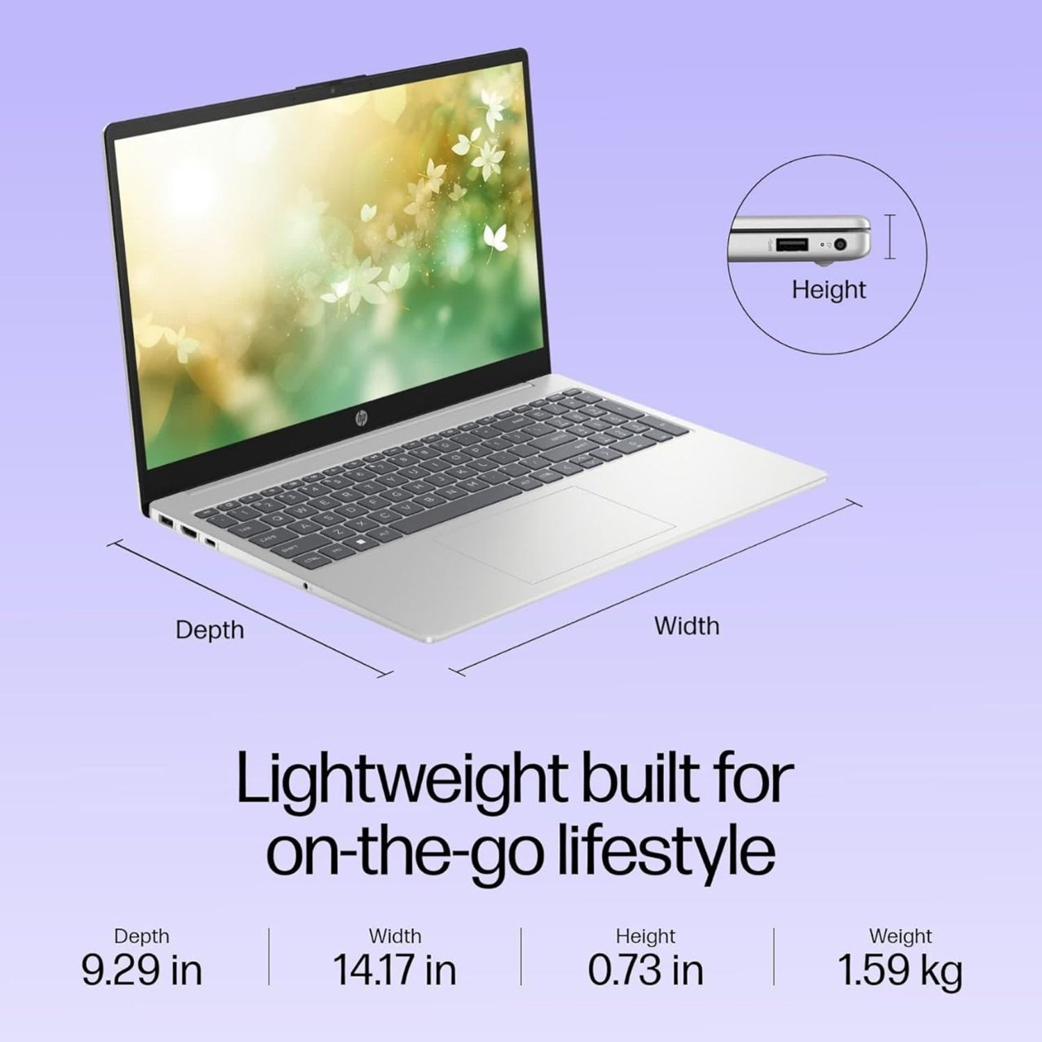 Image of HP 15 (i3 14th Gen) Intel Core 3 13th Gen 1315U - (8 GB /512 GB SSD /Windows 11 Home) 15-fd0186TU Thin and Light Laptop
