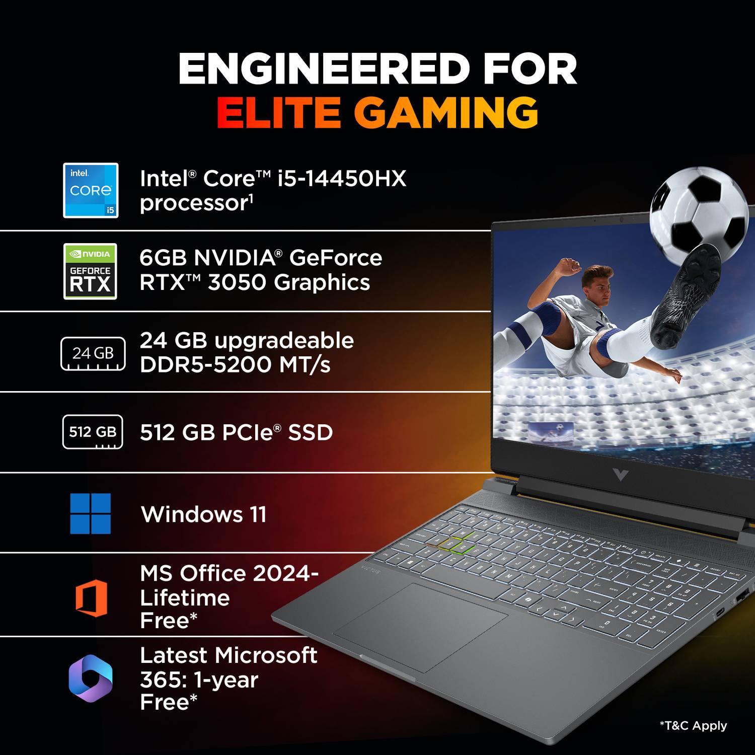 HP 15-fa2315TX 14th Gen Intel Core i5 Gaming Laptop - Image 4