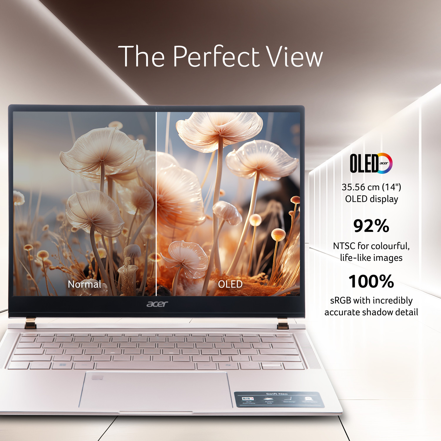 Image of Acer Swift Neo OLED AI PC Intel Core Ultra 5 115U - (16 GB /1 TB SSD /Windows 11 Home) SFN14-54H Thin and Light Laptop
