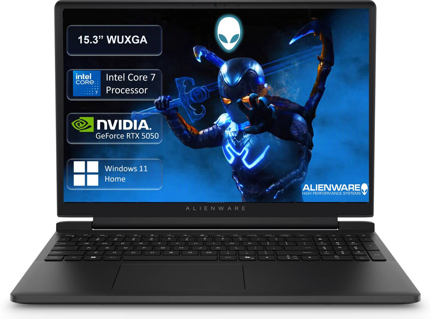 Image of DELL Alienware 15 Intel Core 7 14th Gen 240H - (16 GB /512 GB SSD /Windows 11 Home /8 GB Graphics /NVIDIA GeForce RTX 5050 /165 Hz) Alienware 15 Gaming Laptop