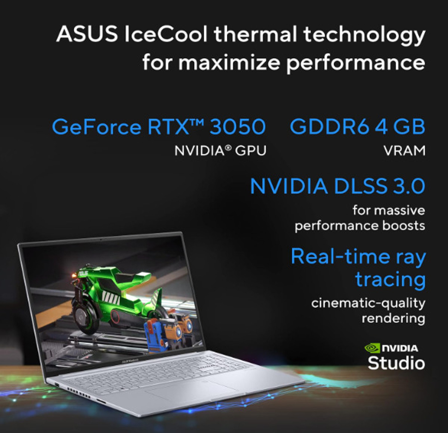 Image of ASUS Vivobook 16X (2026) for Creator with Office 2024 + M365 Basic, Intel Core i5 13th Gen 13420H - (16 GB /512 GB SSD /Windows 11 Home /4 GB Graphics /NVIDIA GeForce RTX 3050 /144 Hz) K3605VC-RP413WS Gaming Laptop