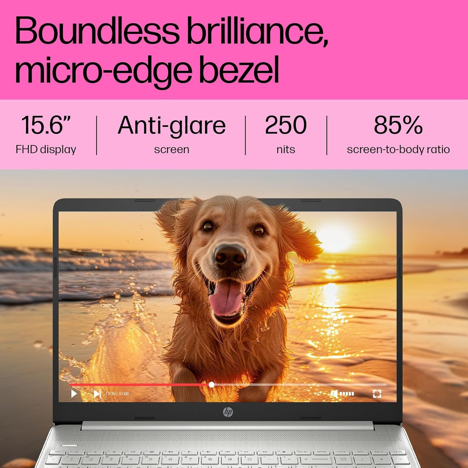 Image of HP 15 (2024) AMD Ryzen 3 Quad Core 7320U - (8 GB /512 GB SSD /Windows 11 Home) ?15-fc0026AU Thin and Light Laptop