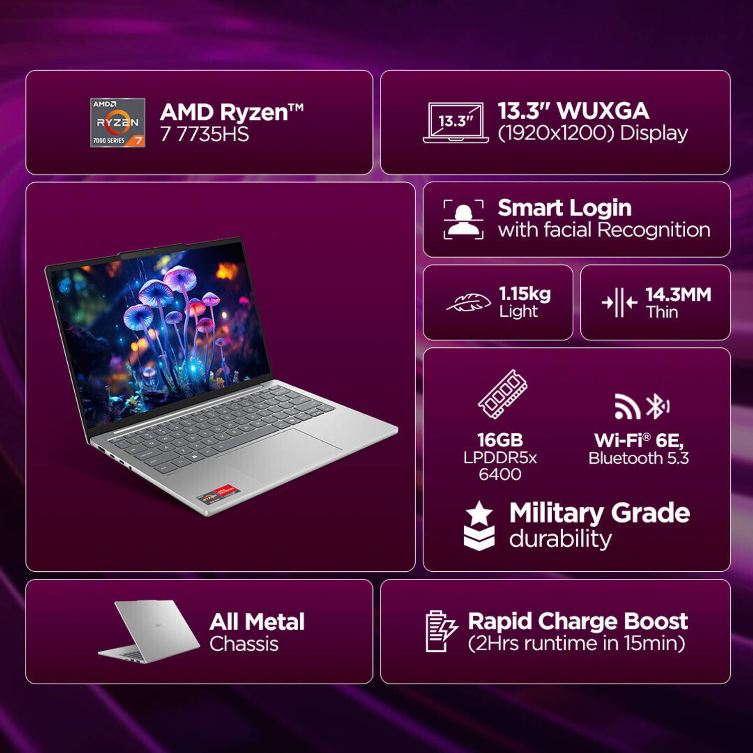 Lenovo IdeaPad Slim 5 13ARP10 AMD Ryzen 7 7735HS - Image 3