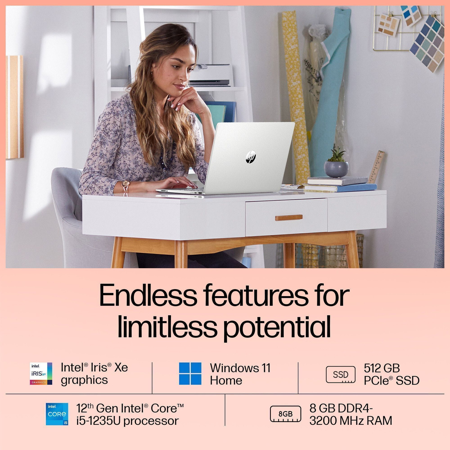 Image of HP Laptop Intel Core i5 12th Gen 1235U - (8 GB /512 GB SSD /Windows 11 Home) 15s-fq5329TU Thin and Light Laptop