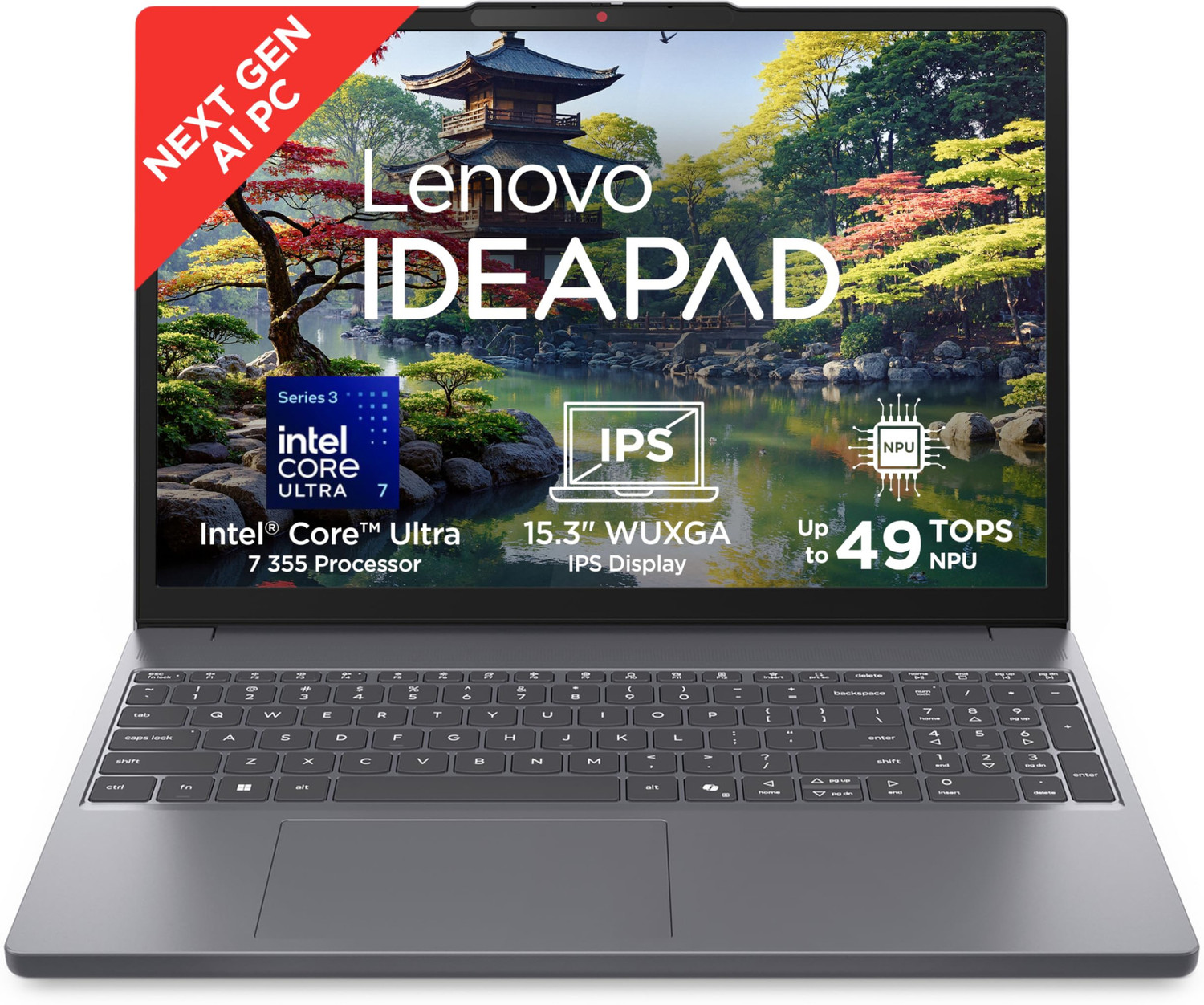 Image of Lenovo IdeaPad Slim 3 (Gen 11) Next-gen AI PC Intel Core Ultra 7 Series 3 355 - (16 GB /512 GB SSD /Windows 11 Home) IdeaPad Slim 3 15IPH11 Thin and Light Laptop