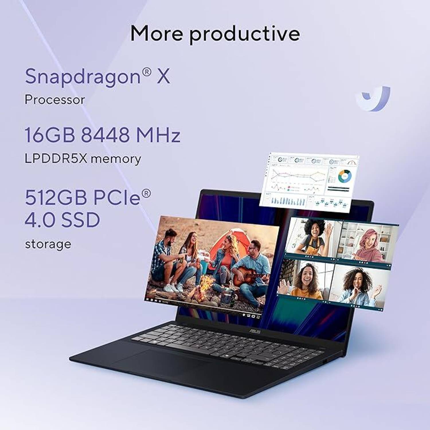 ASUS Vivobook 16 (2025), Copilot + PC with Backlit Keyboard, AI PC