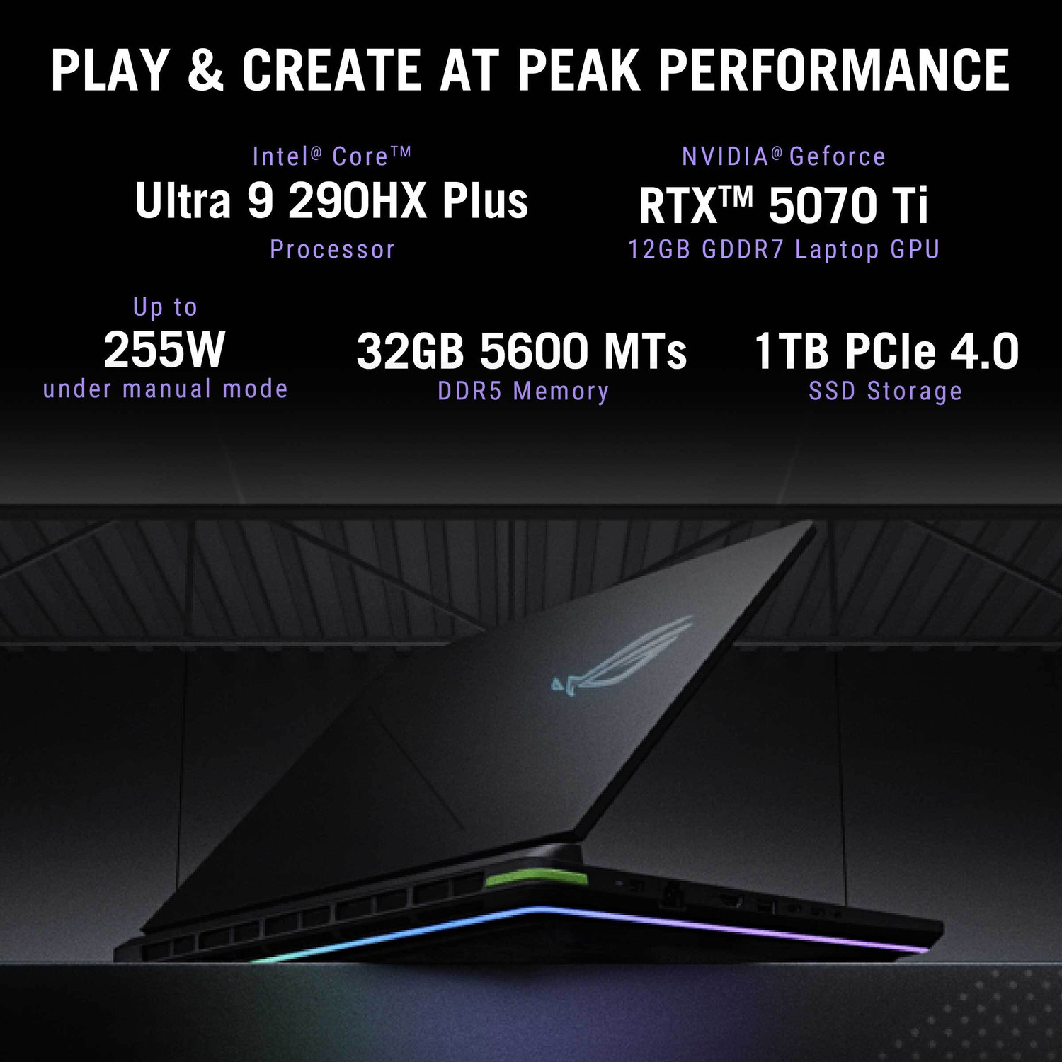 Image of ASUS ROG Strix G18 (2026) Intel Core Ultra 9 290HX - (32 GB /1 TB SSD /Windows 11 Home /12 GB Graphics /NVIDIA GeForce RTX 5070 Ti /300 Hz) G815LR-TT292WS Gaming Laptop