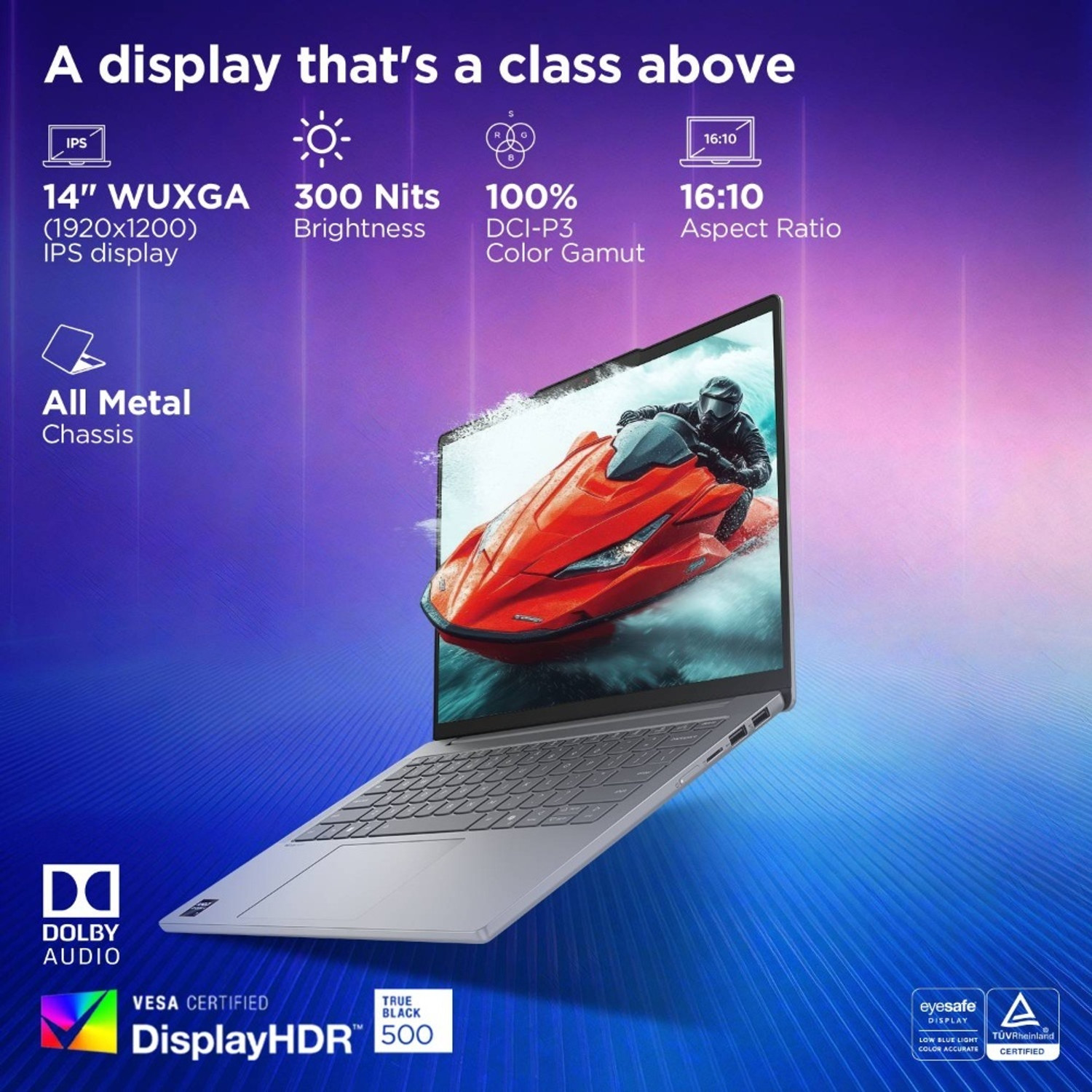 Image of Lenovo AMD Ryzen AI 5 Quad Core 330 - (16 GB /512 GB SSD /Windows 11 Home) IdeaPad Slim 5 14AKP10 Thin and Light Laptop