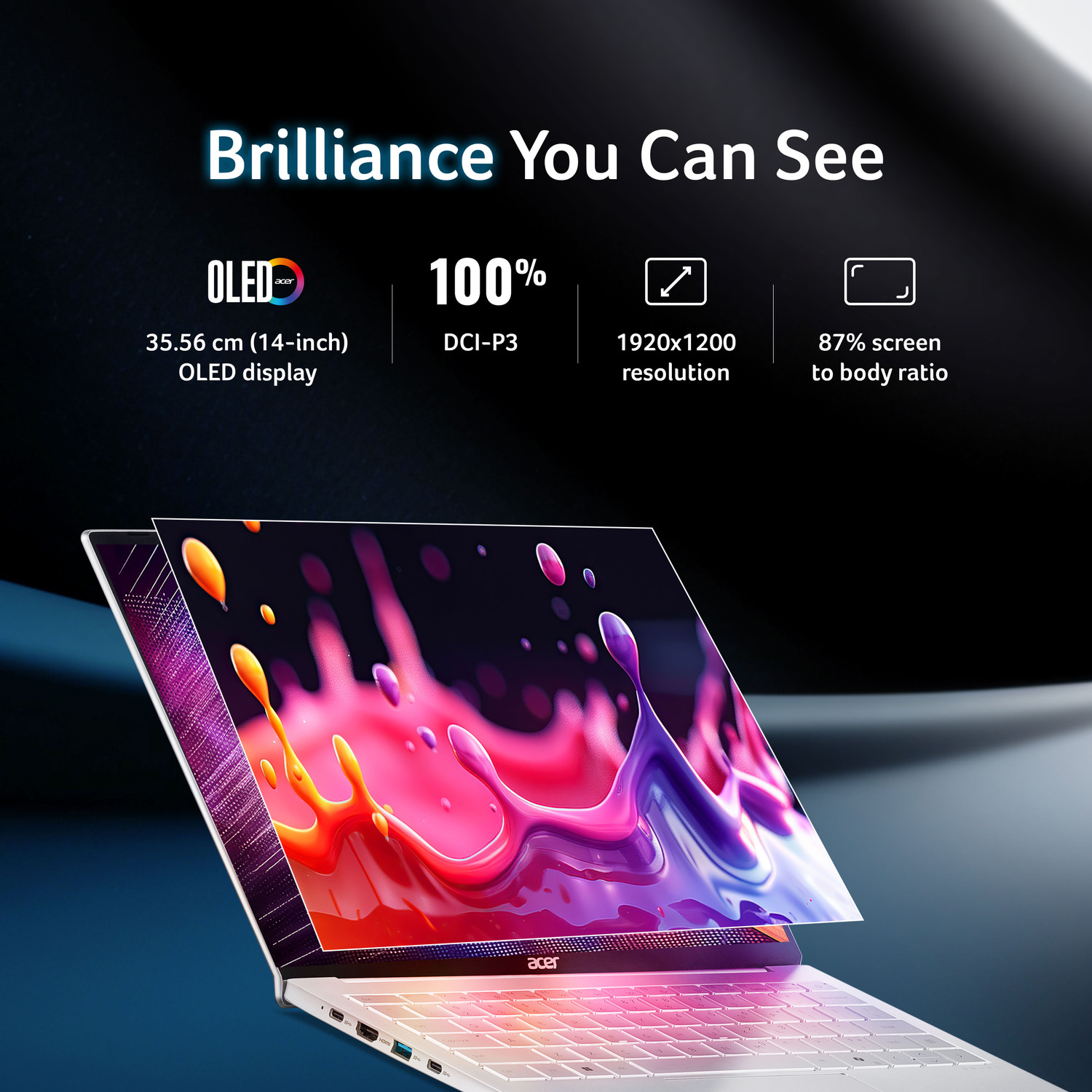 Image of Acer Swift Lite 14 Intel Core Ultra 5 115U - (16 GB /512 GB SSD /Windows 11 Home) SFL14-54M Thin and Light Laptop