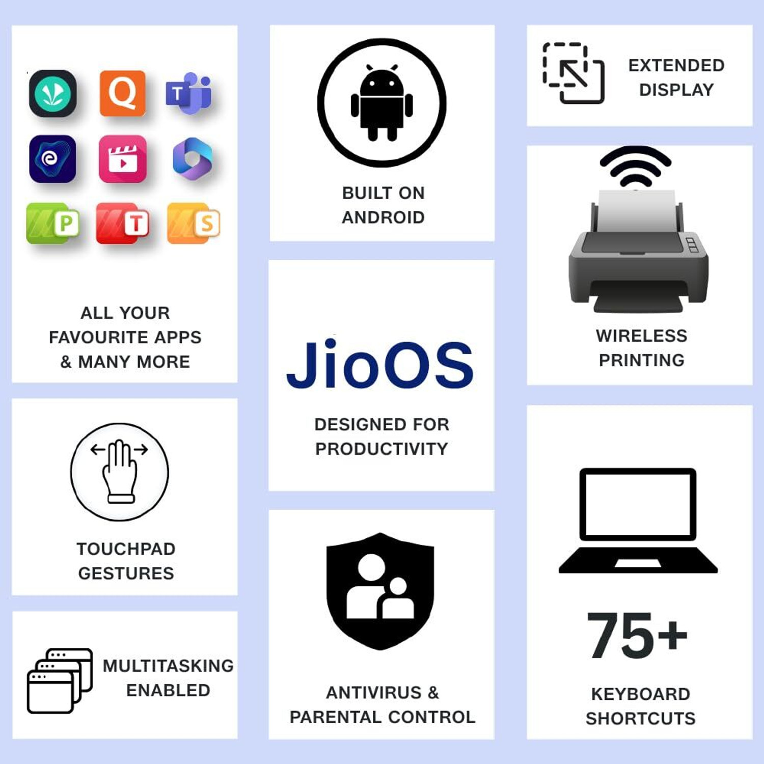 Image of Jio - JioBook 11 (JioOS) with Lifetime Office, MediaTek MT8788 - (4 GB /64 GB EMMC Storage /Android 11) NB1112MMBLU Thin and Light Laptop with inbuilt 4G LTE