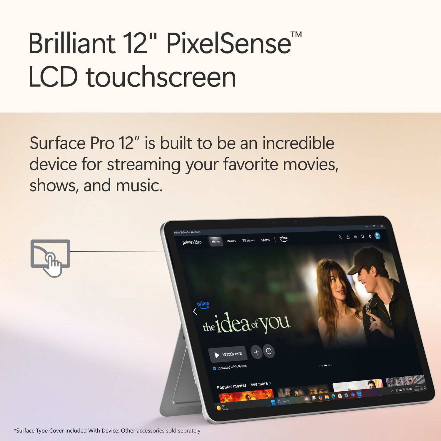 Image of MICROSOFT Surface Pro 12 inch with Type Cover Core 8 with Microsoft 365 for 6 Months* Snapdragon X Plus - (16 GB /512 GB SSD /Windows 11 Home) EP2-27670-EP2-32019 Laptop