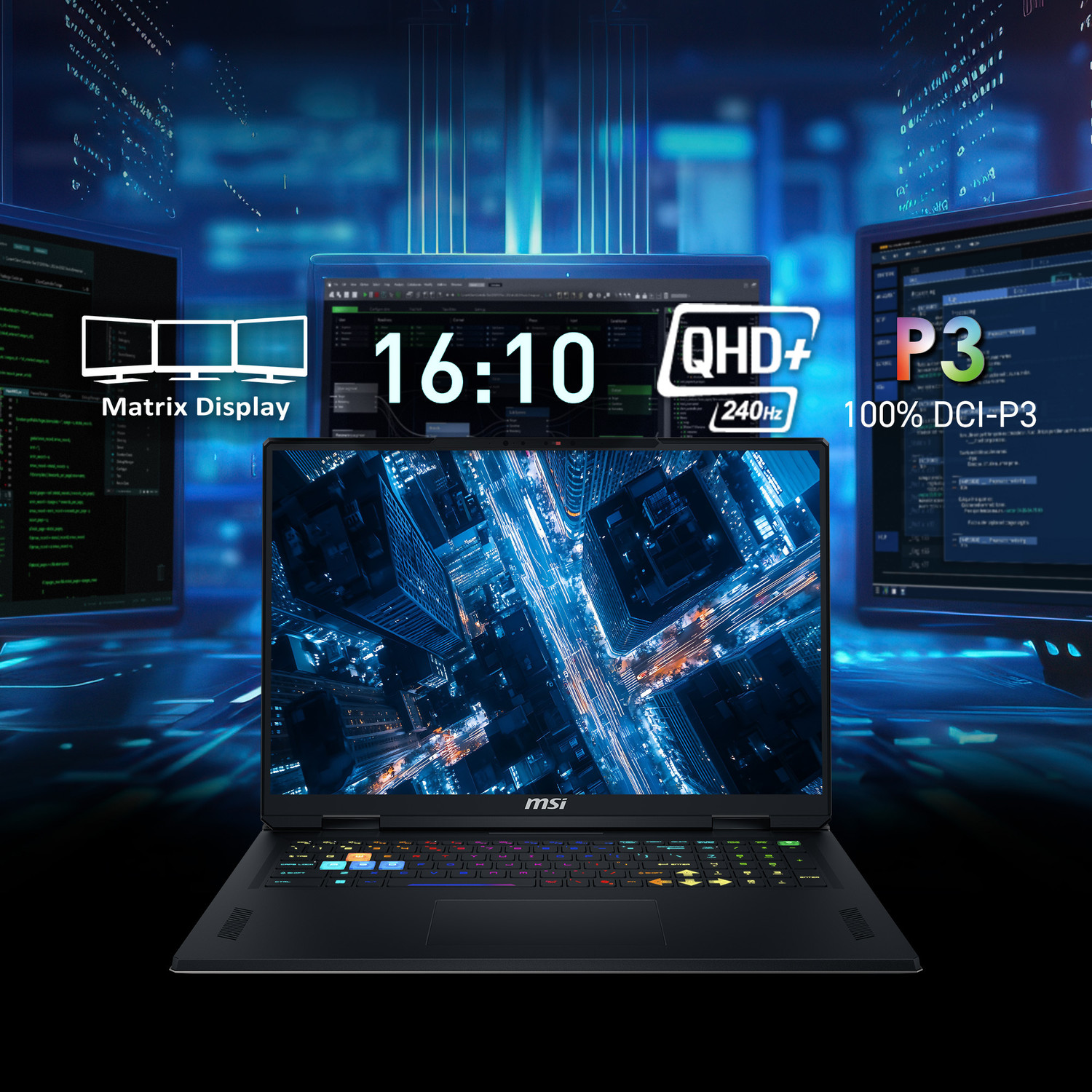Image of MSI Vector A18 HX AMD Ryzen 9 16 Core 9955HX - (32 GB /2 TB SSD /Windows 11 Home /12 GB Graphics /NVIDIA GeForce RTX 5070 Ti /240 Hz) Vector A18 HX A9WHG-033IN Gaming Laptop
