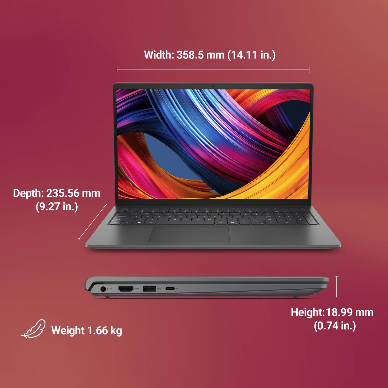 DELL 15 AI Powered Intel Core Ultra 5 225H - 3530 - Image 3