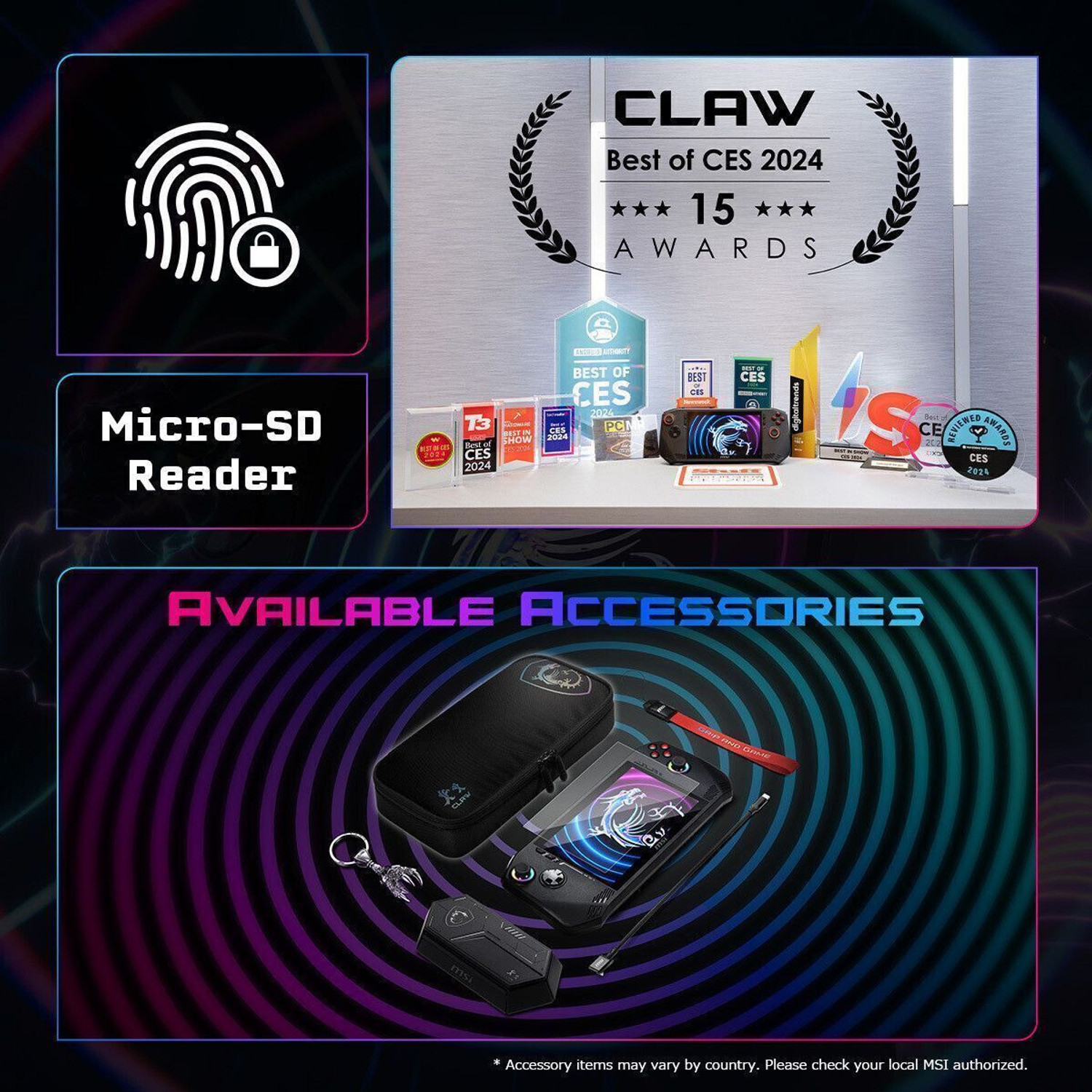 Image of MSI Claw A1M AI PC Intel Core Ultra 7 155H - (16 GB /512 GB SSD /Windows 11 Home /Intel Integrated Arc Graphics /120 Hz) Claw A1M-218IN Gaming Laptop