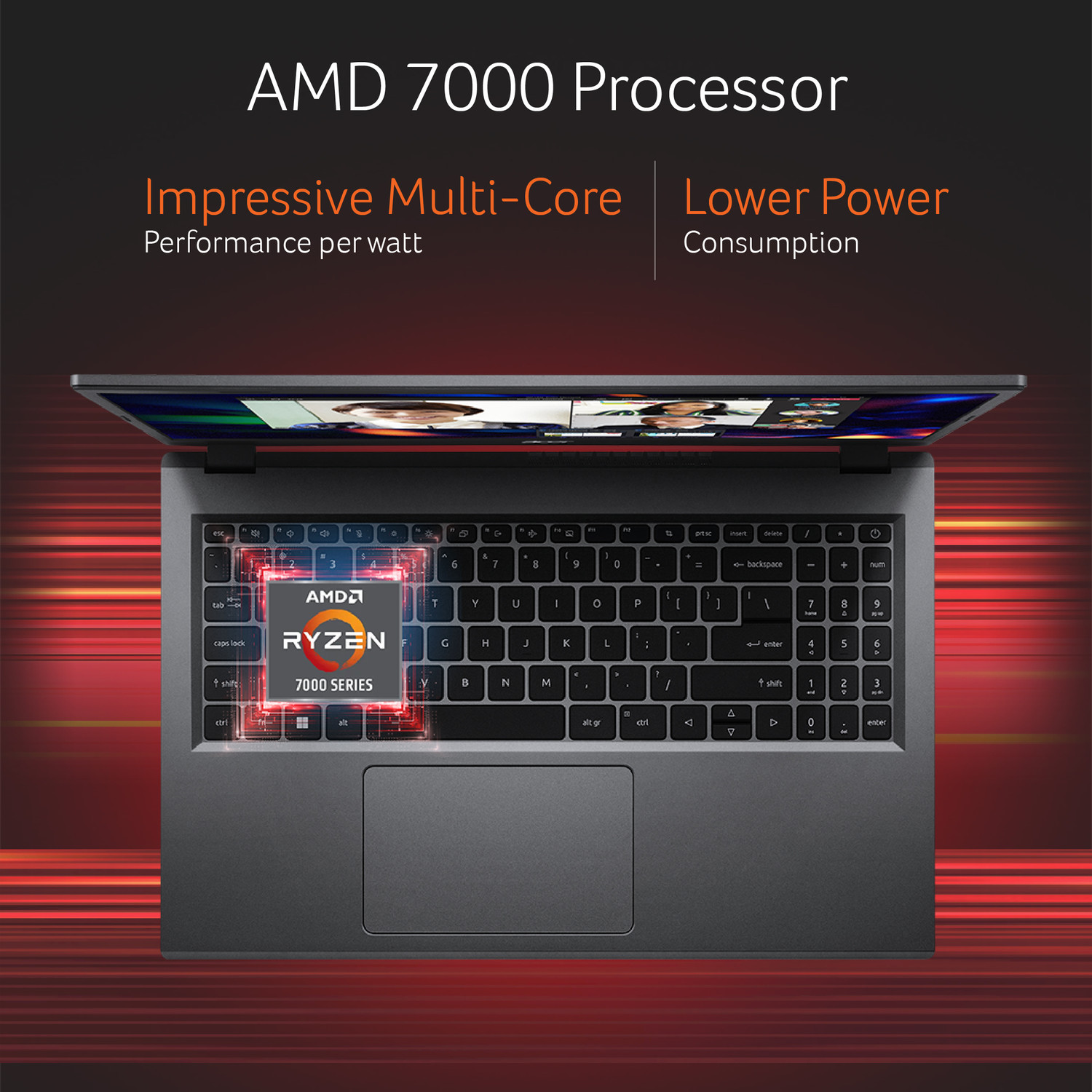 Image of Acer Extensa 15 AMD Ryzen 3 Quad Core 7320U - (8 GB /512 GB SSD /Windows 11 Home) EX215-23-R4MC Thin and Light Laptop