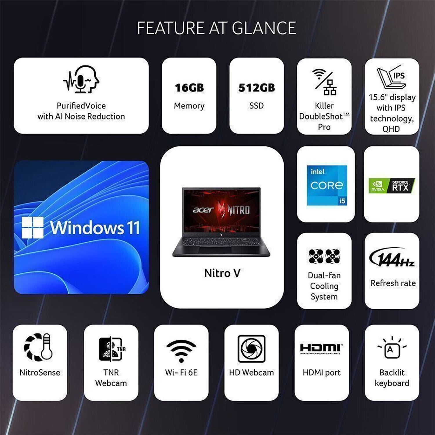 Acer Nitro V 13420H 16GB 512GB SSD RTX 2050 - Image 2